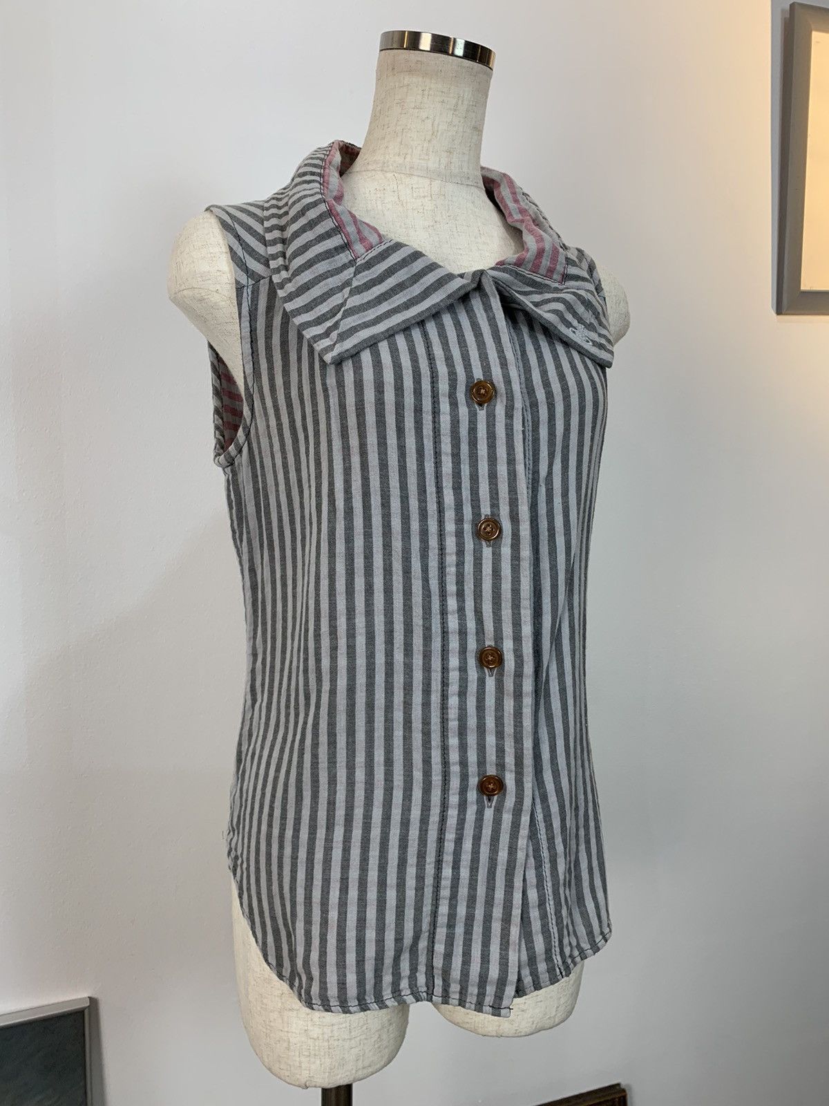 Vivienne Westwood Vivienne Westwood Striped Vest Shirt Size XS / US 0-2 / IT 36-38 - 2 Thumbnail