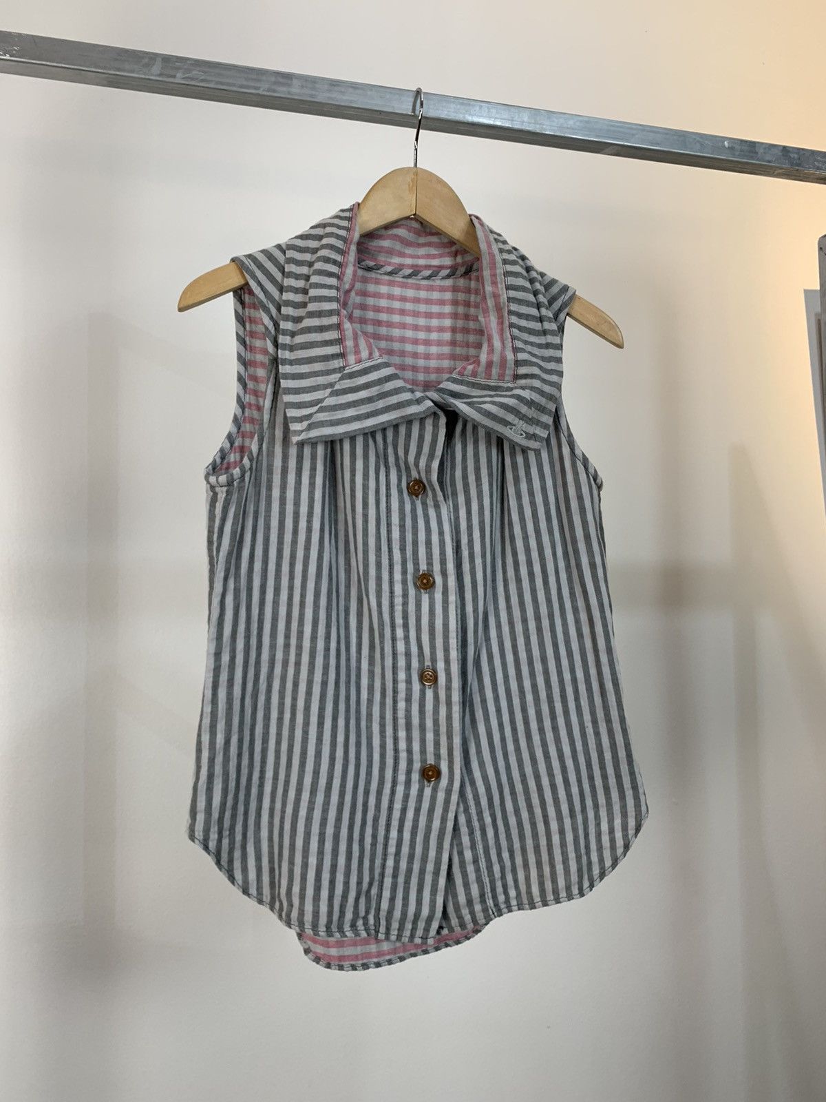 Vivienne Westwood Vivienne Westwood Striped Vest Shirt Size XS / US 0-2 / IT 36-38 - 13 Thumbnail