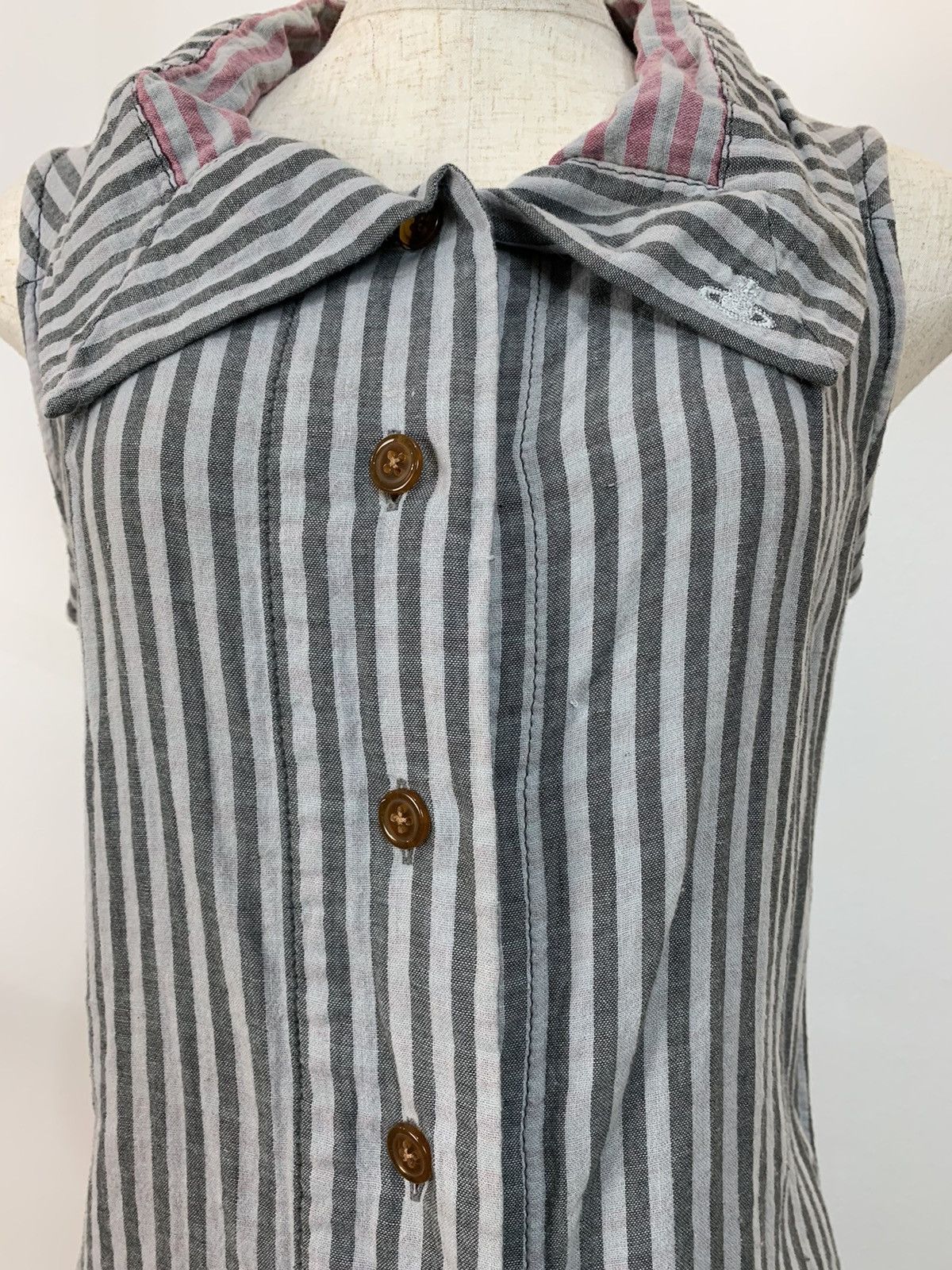 Vivienne Westwood Vivienne Westwood Striped Vest Shirt Size XS / US 0-2 / IT 36-38 - 5 Thumbnail