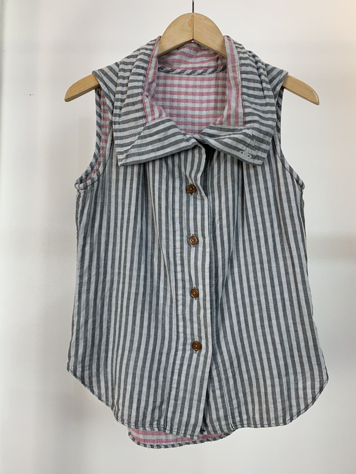 Vivienne Westwood Vivienne Westwood Striped Vest Shirt Size XS / US 0-2 / IT 36-38 - 12 Thumbnail