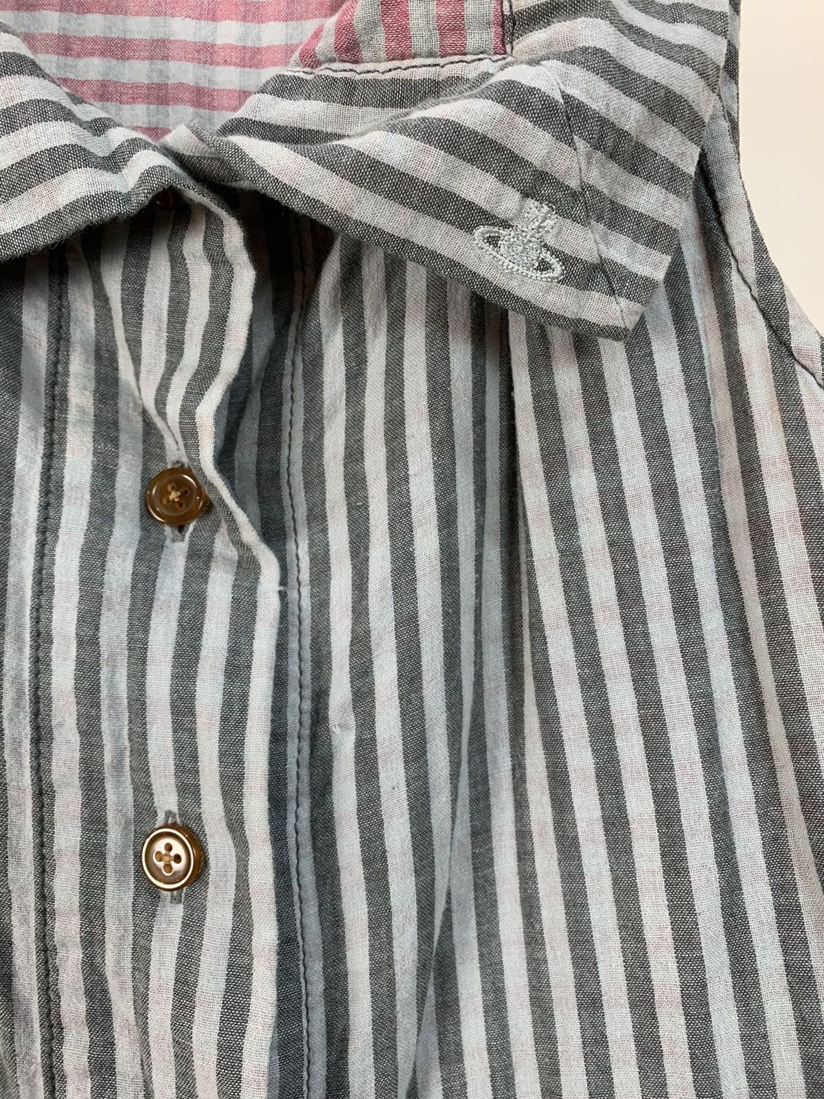 Vivienne Westwood Vivienne Westwood Striped Vest Shirt Size XS / US 0-2 / IT 36-38 - 15 Thumbnail