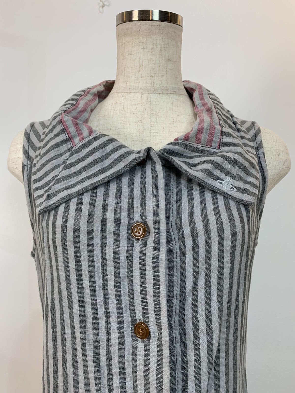 Vivienne Westwood Vivienne Westwood Striped Vest Shirt Size XS / US 0-2 / IT 36-38 - 3 Thumbnail