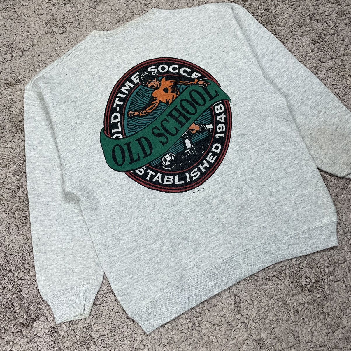 Vintage Vintage Old School Soccer Sweatshirt Size US L / EU 52-54 / 3 - 3 Thumbnail