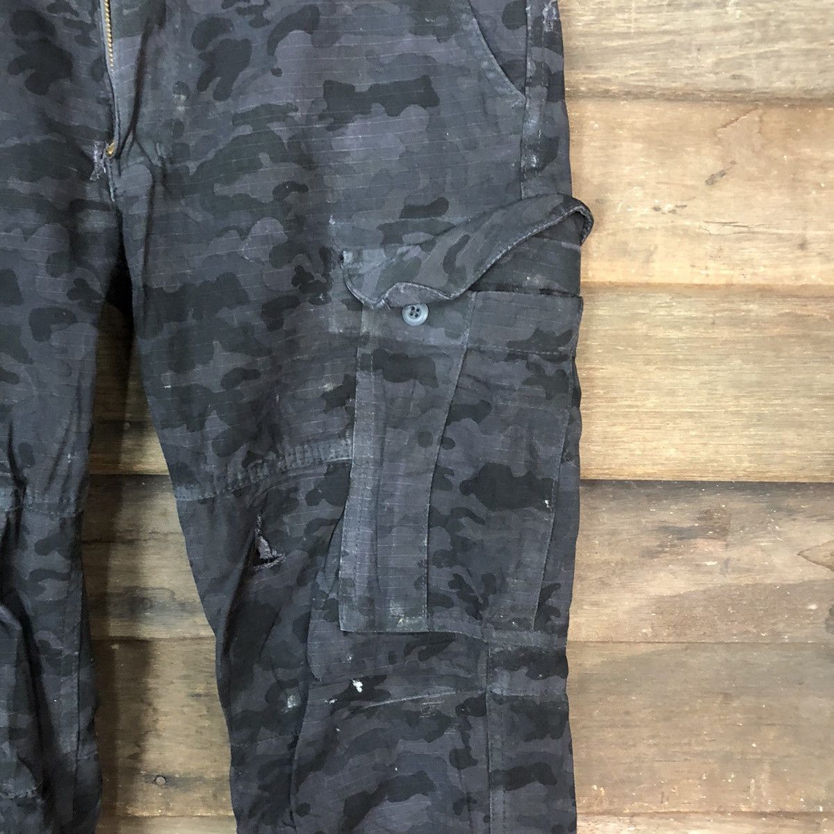Japanese Brand Gladiotor Grey camo multi pocket utility Cargo Pants #7062 Size US 28 / EU 44 - 7 Thumbnail