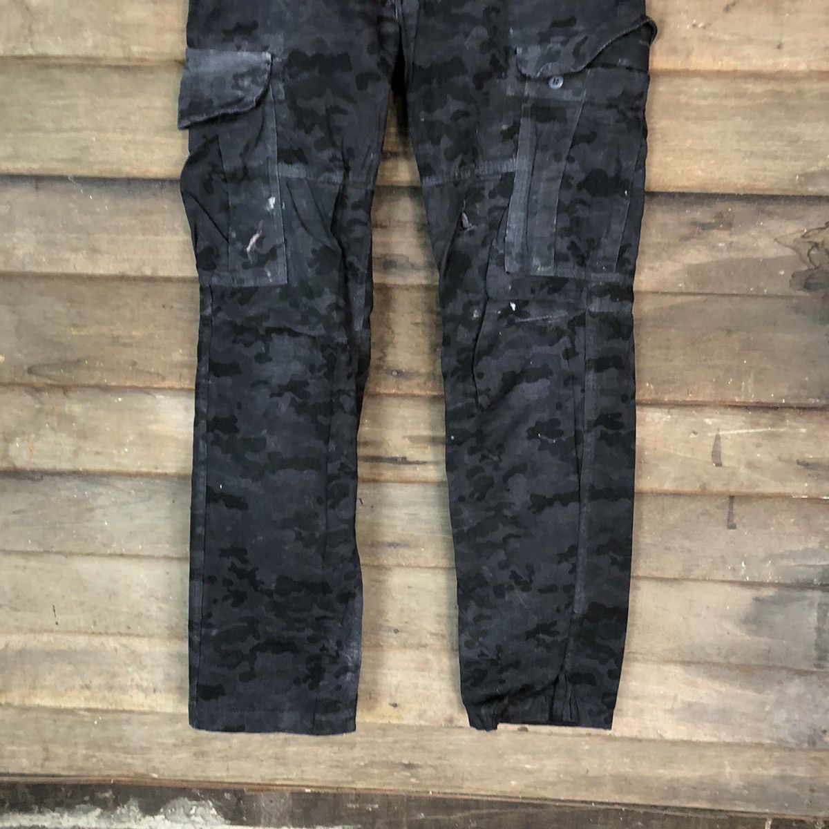 Japanese Brand Gladiotor Grey camo multi pocket utility Cargo Pants #7062 Size US 28 / EU 44 - 3 Thumbnail