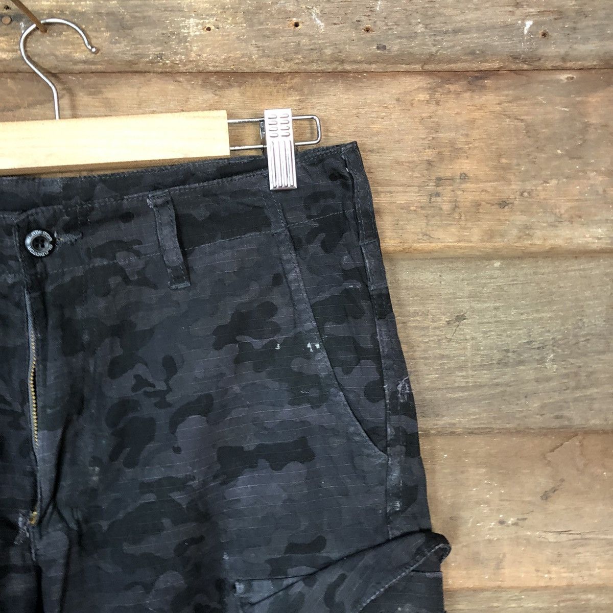 Japanese Brand Gladiotor Grey camo multi pocket utility Cargo Pants #7062 Size US 28 / EU 44 - 5 Thumbnail