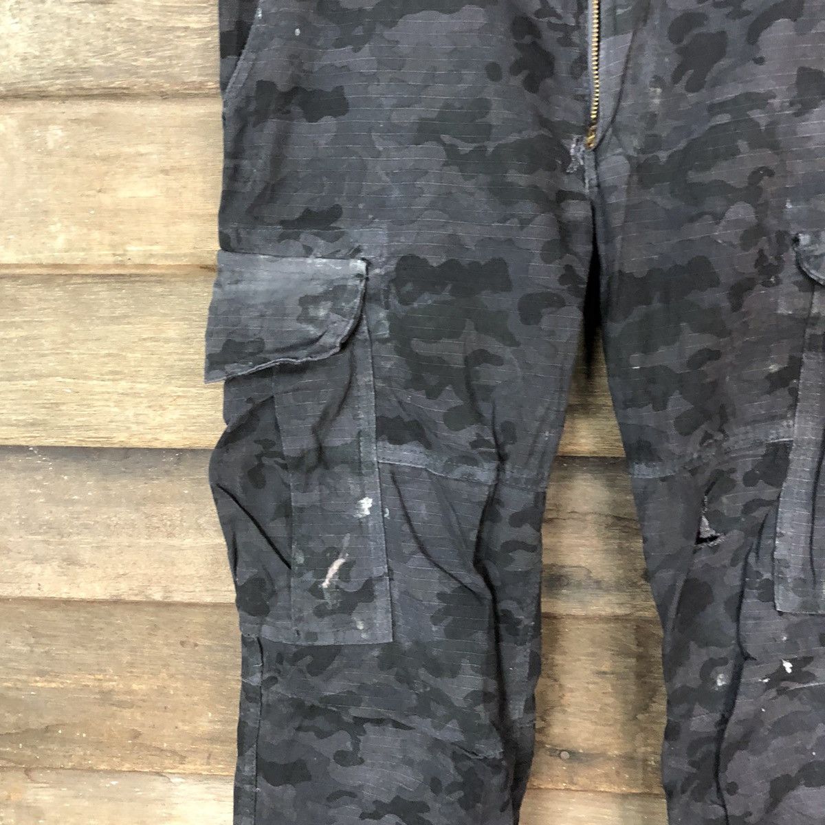 Japanese Brand Gladiotor Grey camo multi pocket utility Cargo Pants #7062 Size US 28 / EU 44 - 6 Thumbnail