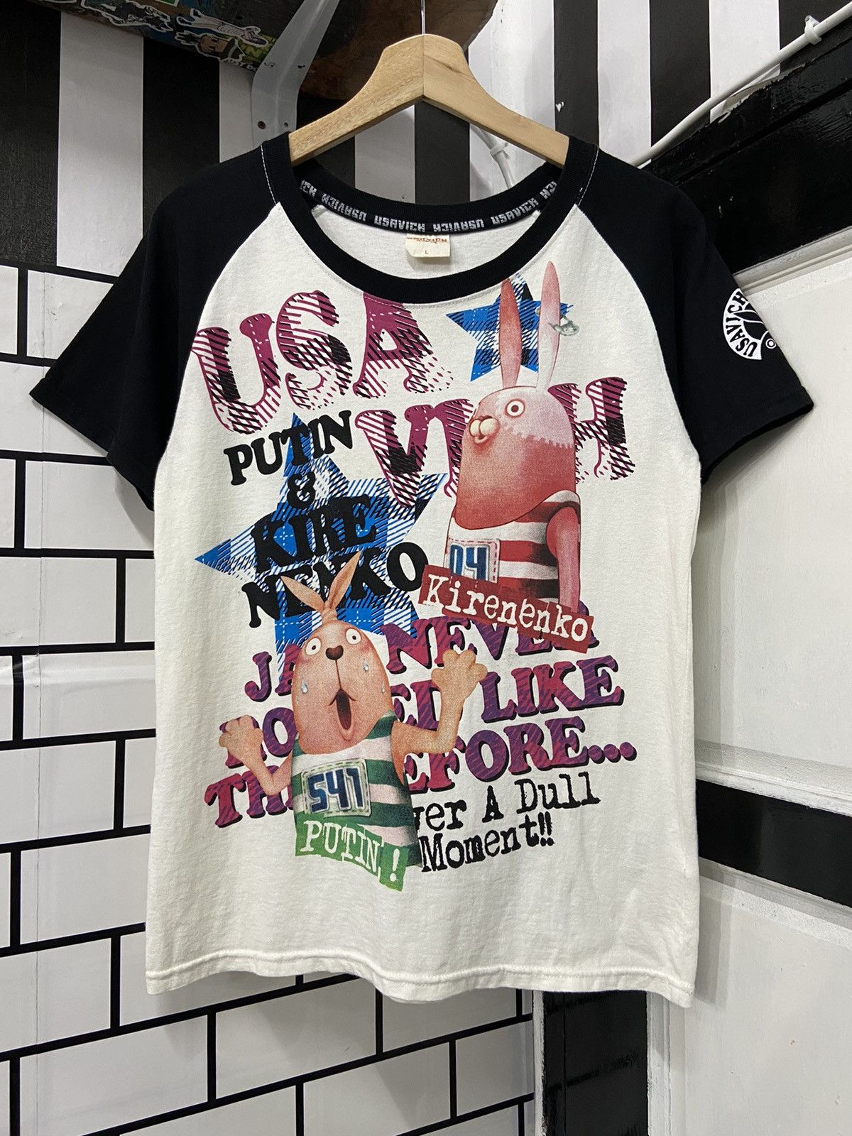 Japanese Brand × Mtv × Vintage Mtv X Usavich kireneko and Raglan Tshirt Size US XS / EU 42 / 0 - 1 Thumbnail