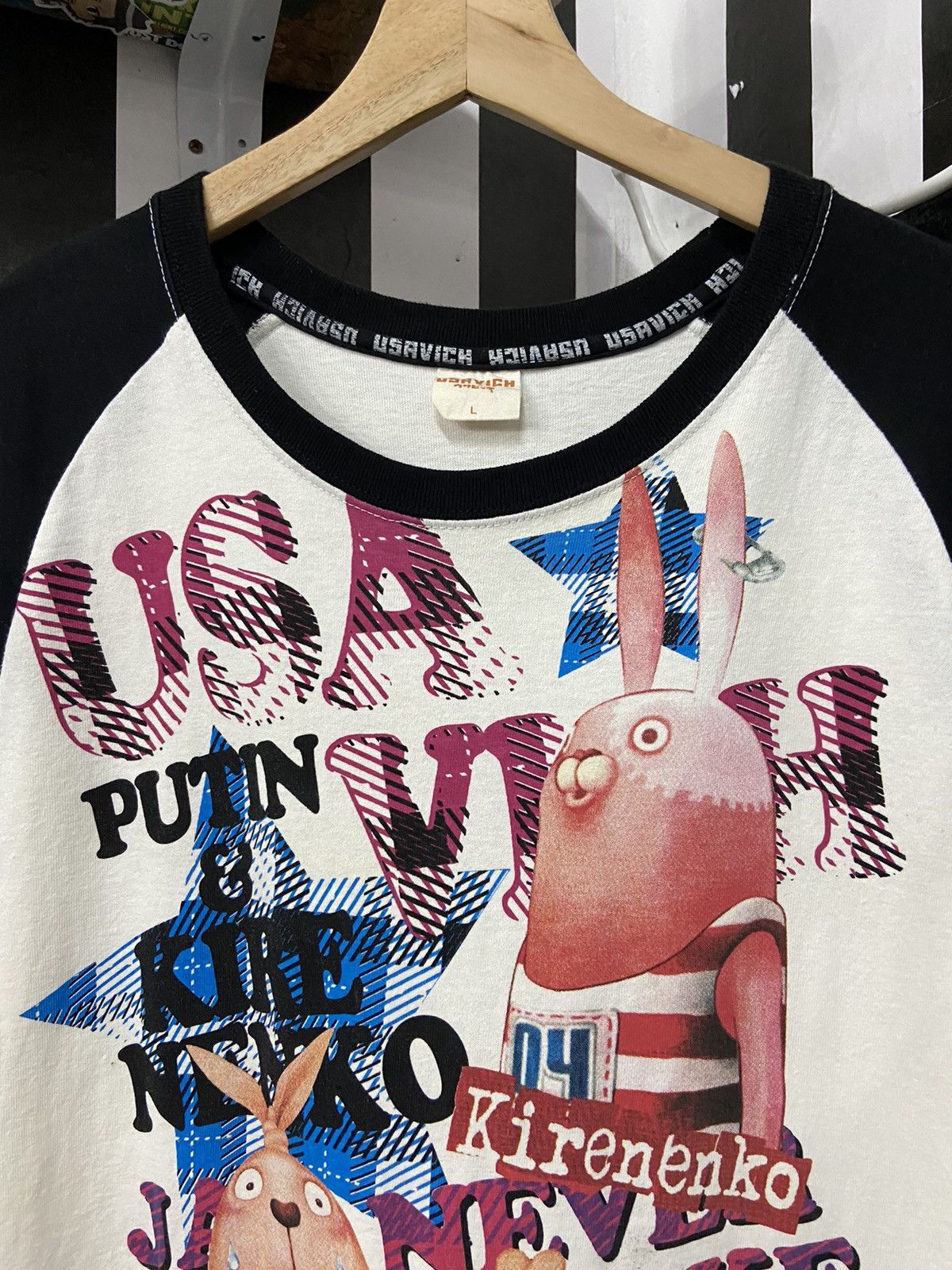 Japanese Brand × Mtv × Vintage Mtv X Usavich kireneko and Raglan Tshirt Size US XS / EU 42 / 0 - 5 Thumbnail