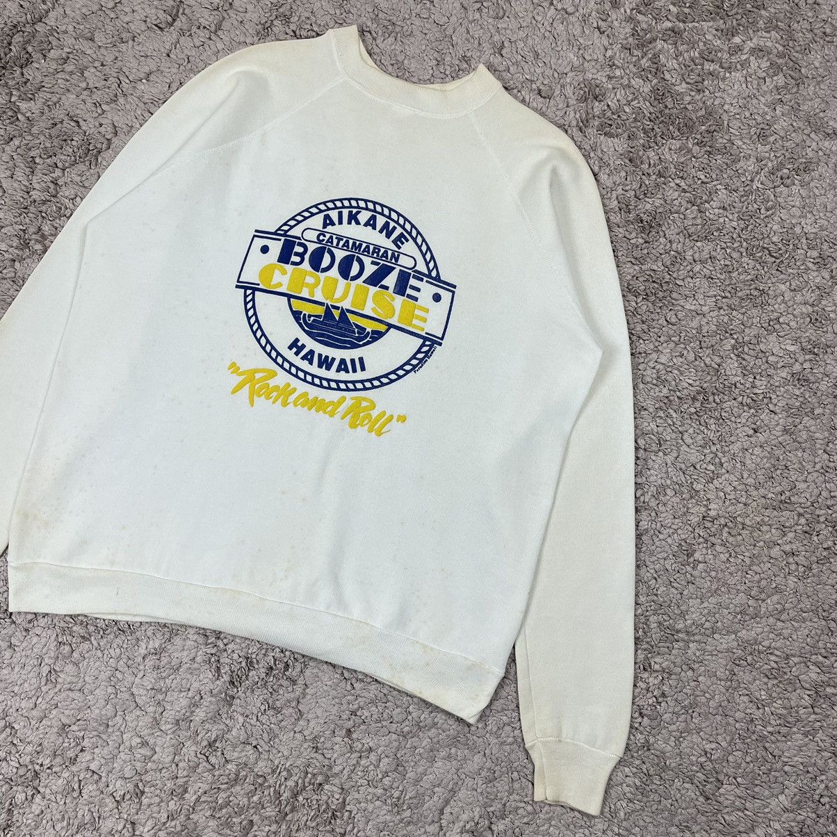 Vintage Vintage 80's Paradise Hawaii Booze Cruise Sweatshirt Size US XL / EU 56 / 4 - 4 Thumbnail