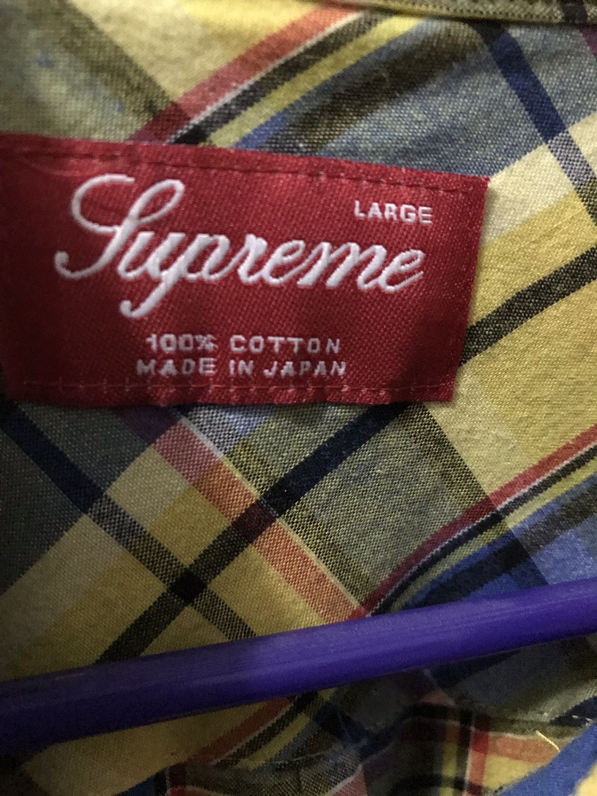 Supreme 2007 Supreme Tartan Button Up Shirt Size US L / EU 52-54 / 3 - 2 Thumbnail