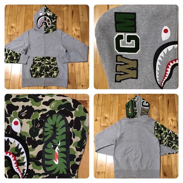 A Bathing Ape ABC Camo Shark Full Zip Hoodie (Pink) S