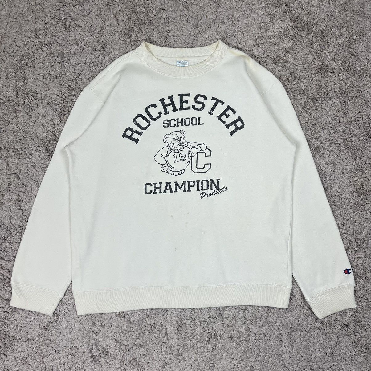 image of Champion Rochester School Sweatshirt in Cream, Men's (Size Large)