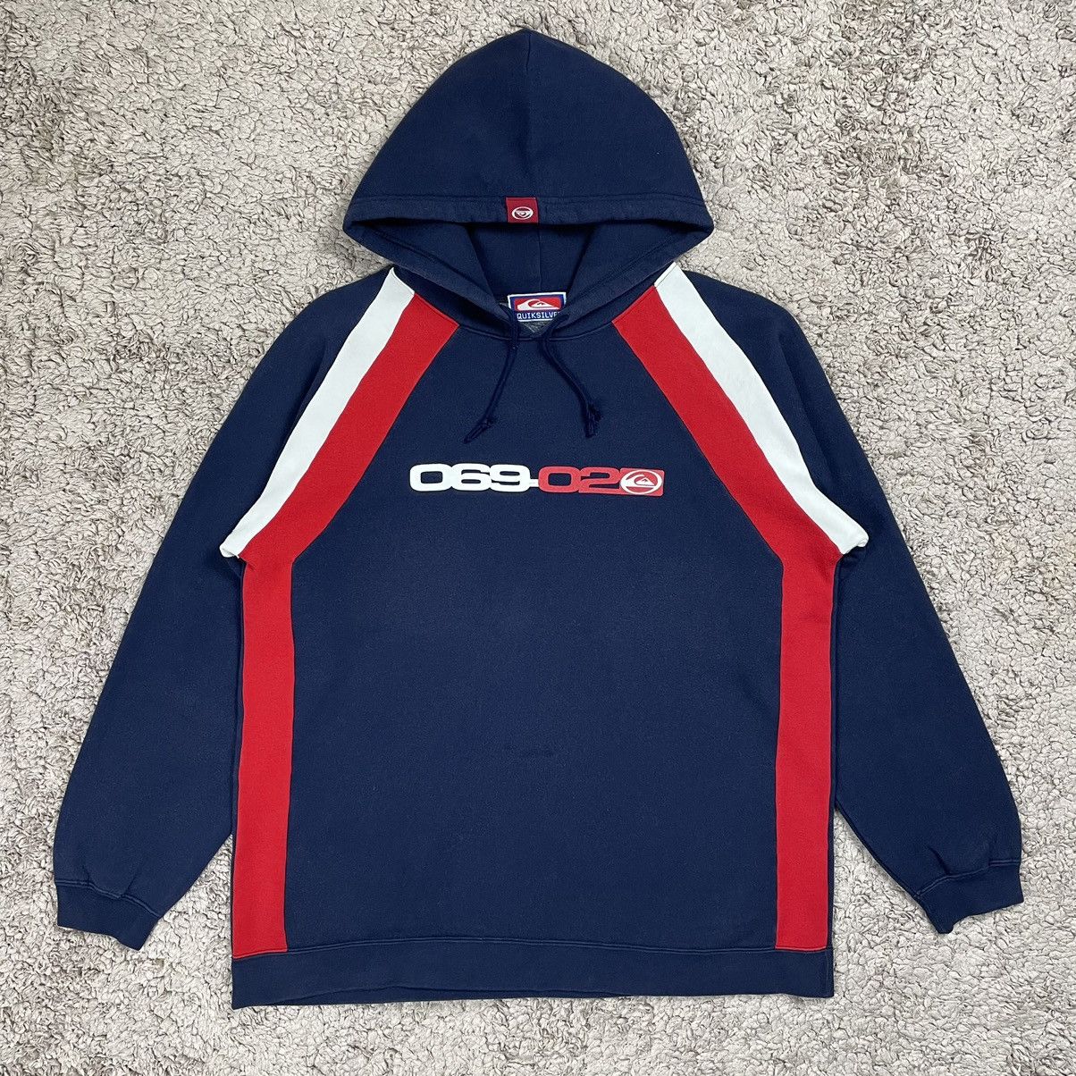 Quiksilver Vintage Quiksilver Centre Logo Hoodie Size US L / EU 52-54 / 3 - 1 Thumbnail