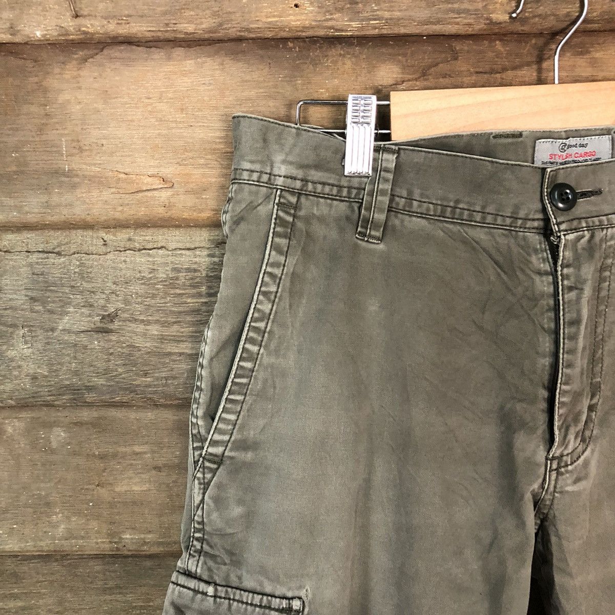 Japanese Brand × StraightFaded Good Day faded Green multipocket Cargo Pants #6898 Size US 29 - 4 Thumbnail