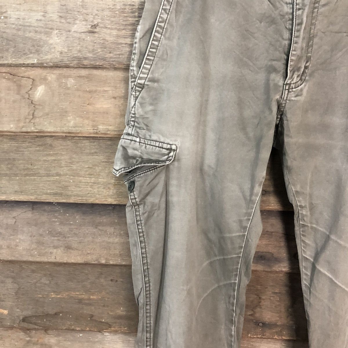Japanese Brand × StraightFaded Good Day faded Green multipocket Cargo Pants #6898 Size US 29 - 6 Thumbnail