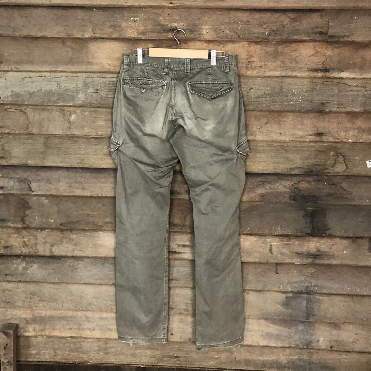 Japanese Brand × StraightFaded Good Day faded Green multipocket Cargo Pants #6898 Size US 29 - 10 Thumbnail