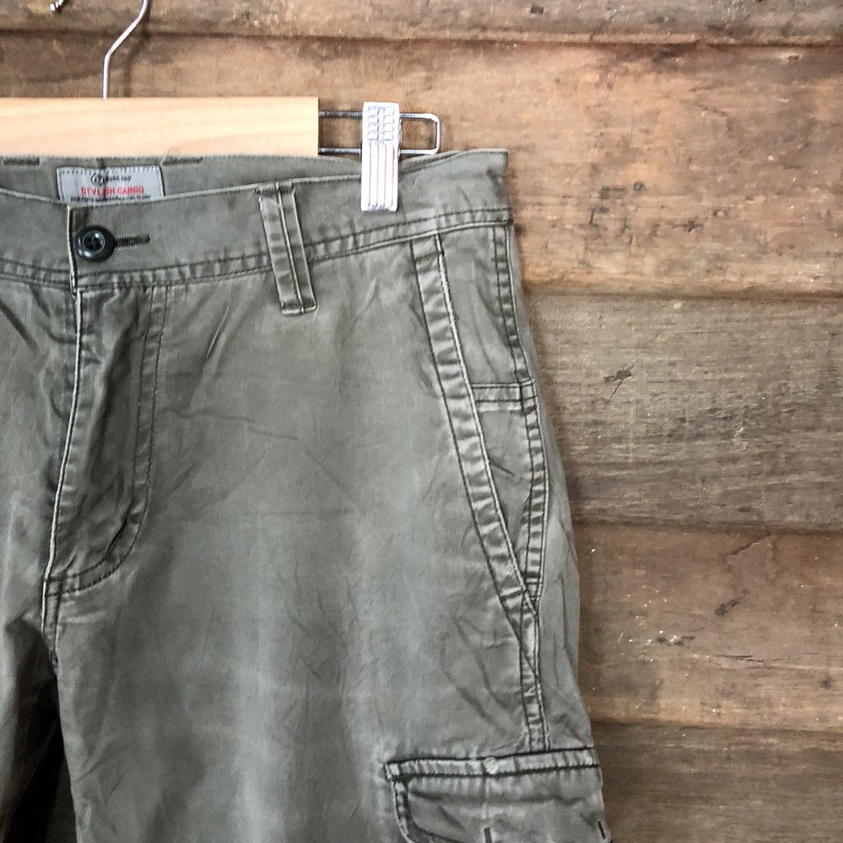 Japanese Brand × StraightFaded Good Day faded Green multipocket Cargo Pants #6898 Size US 29 - 5 Thumbnail