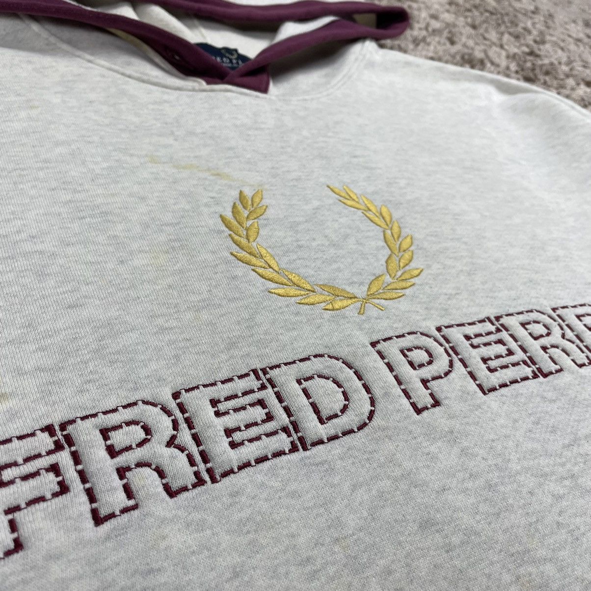 Designer Vintage Fred Perry Big Logo Hoodie Size US XL / EU 56 / 4 - 8 Thumbnail