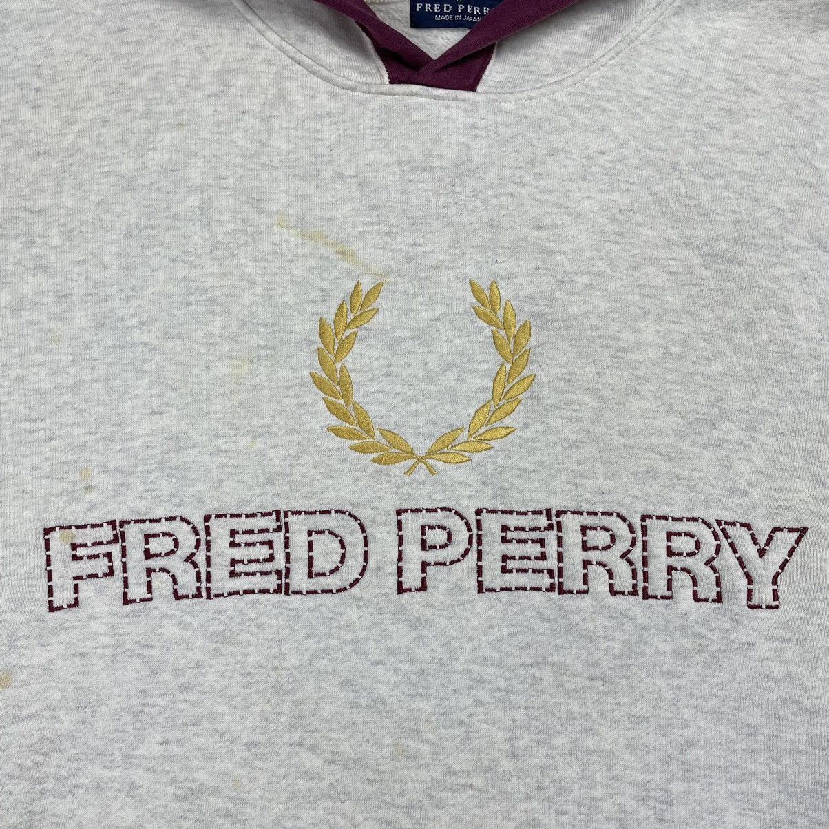 Designer Vintage Fred Perry Big Logo Hoodie Size US XL / EU 56 / 4 - 7 Thumbnail