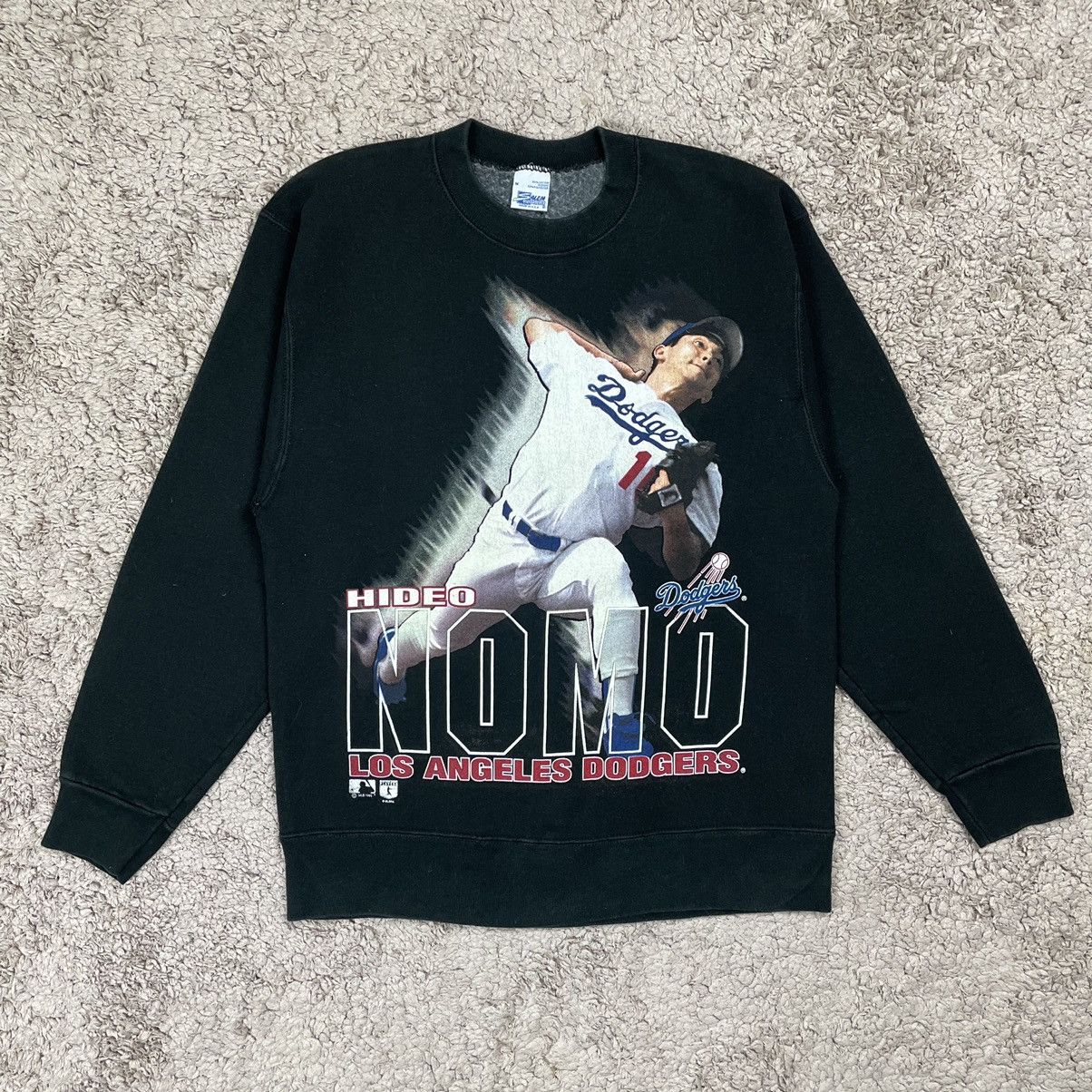MLB Vintage Dodgers Hideo Nomo Sweatshirt Size US M / EU 48-50 / 2 - 1 Thumbnail