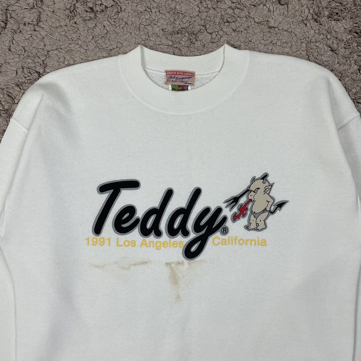 Fruit Of The Loom Vintage 1991 Ted Company 'TEDDY' Sweatshirt Size US M / EU 48-50 / 2 - 5 Thumbnail