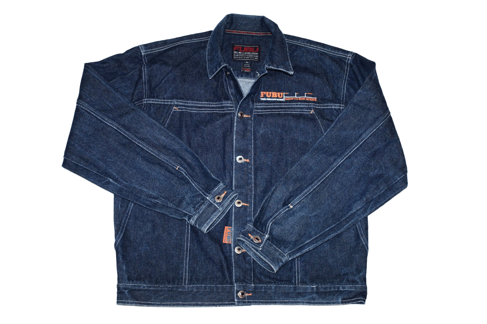 Fubu × Streetwear × Vintage 90s Vtg Fubu Raw Denim Work