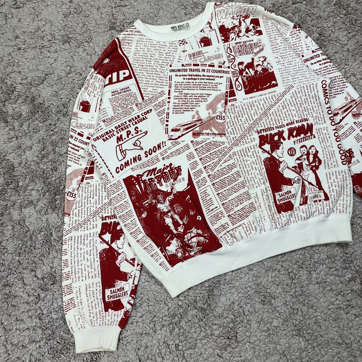Vintage Vintage Fullprint American Comics Sweatshirt Size US L / EU 52-54 / 3 - 3 Thumbnail