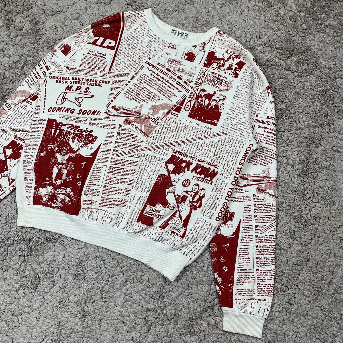 Vintage Vintage Fullprint American Comics Sweatshirt Size US L / EU 52-54 / 3 - 4 Thumbnail