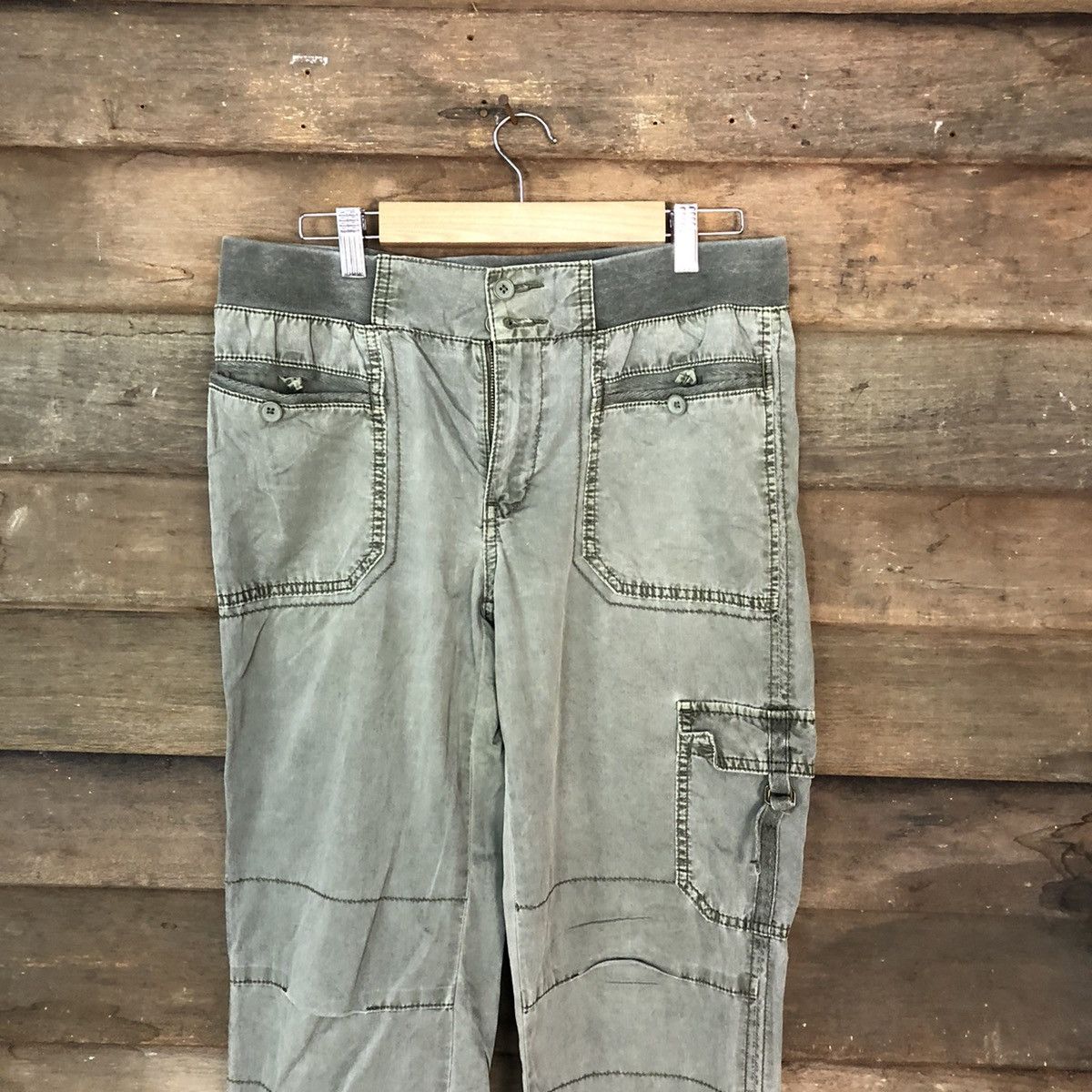 Faded Glory × Uniqlo Uniqlo faded Green jogger Cargo Pants #6934 Size US 30 / EU 46 - 2 Thumbnail