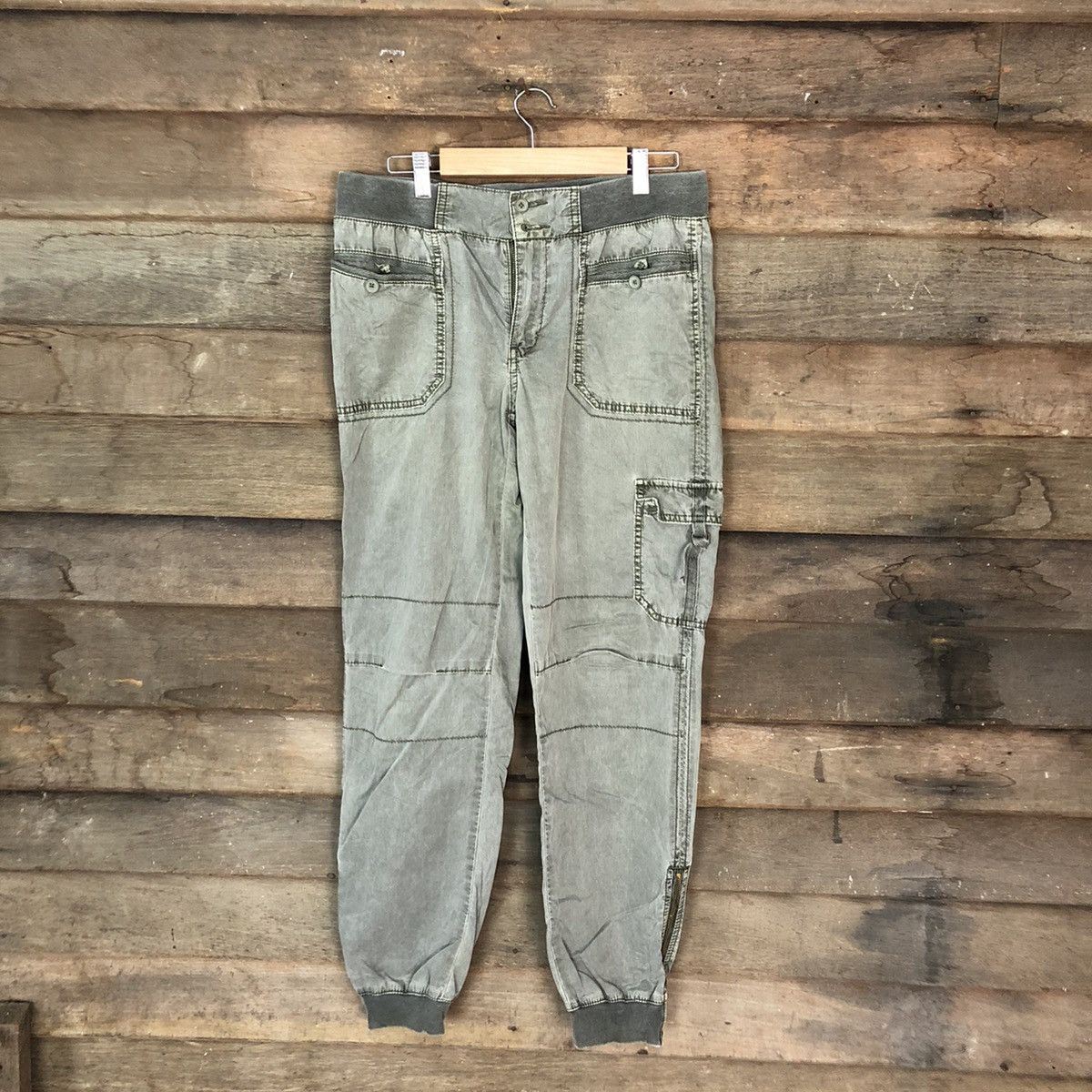 Faded Glory × Uniqlo Uniqlo faded Green jogger Cargo Pants #6934 Size US 30 / EU 46 - 1 Thumbnail