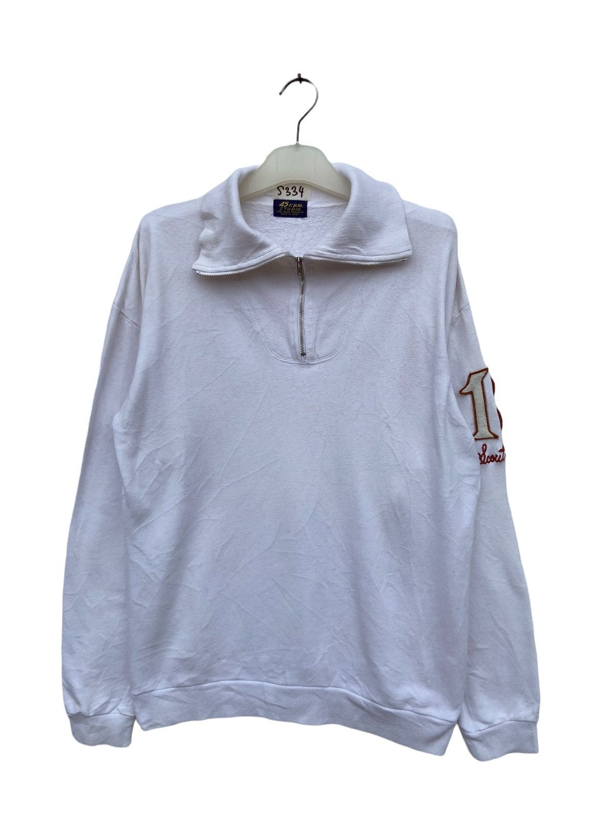 45rpm Vintage 45 RPM Half Zipper Pullover Sweatshirt Size US M / EU 48-50 / 2 - 1 Thumbnail