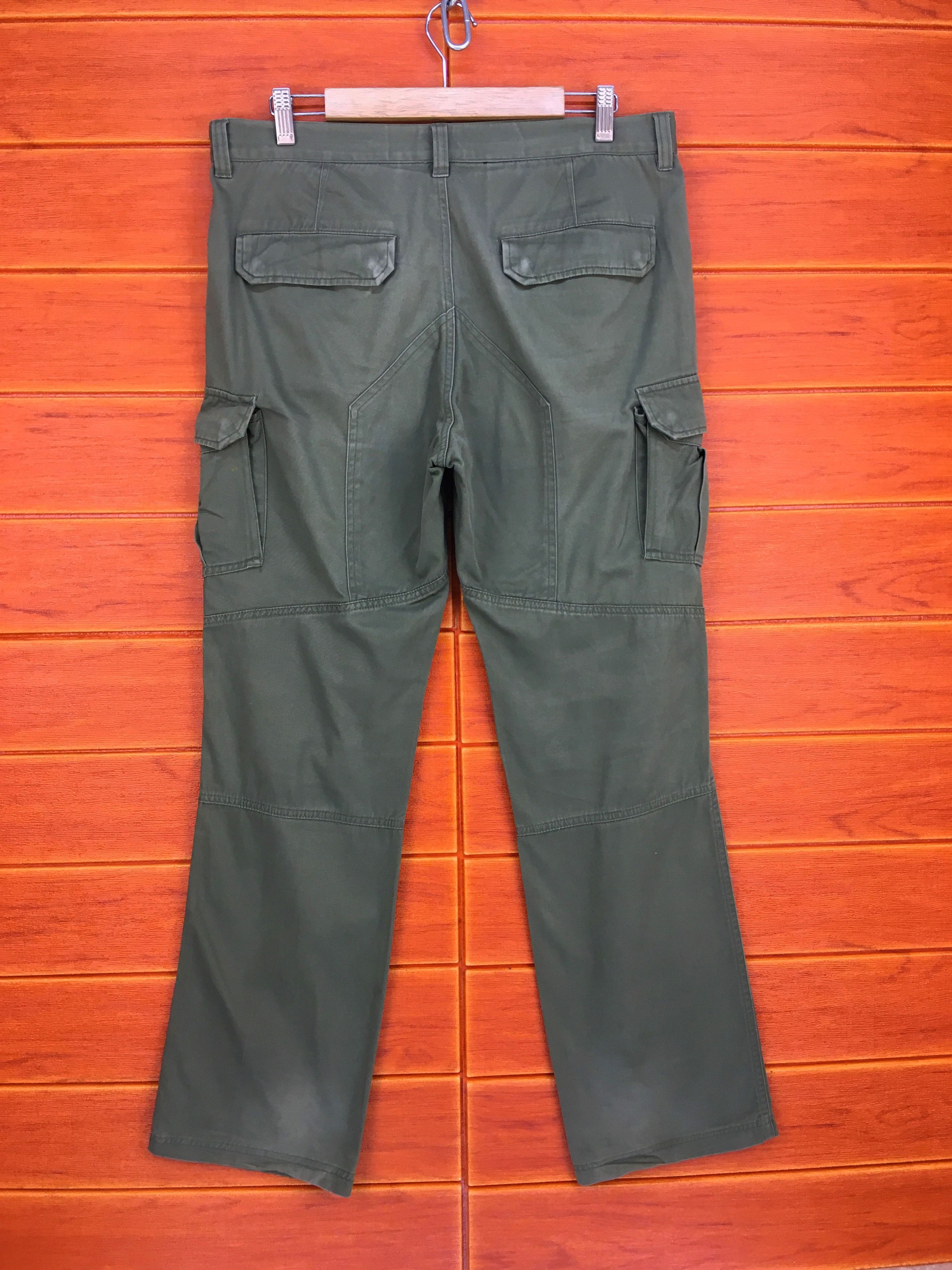 Japanese Brand TAKEO KIKUCHI Olive Green Military Tactical Cargo Pants Size US 35 - 10 Thumbnail