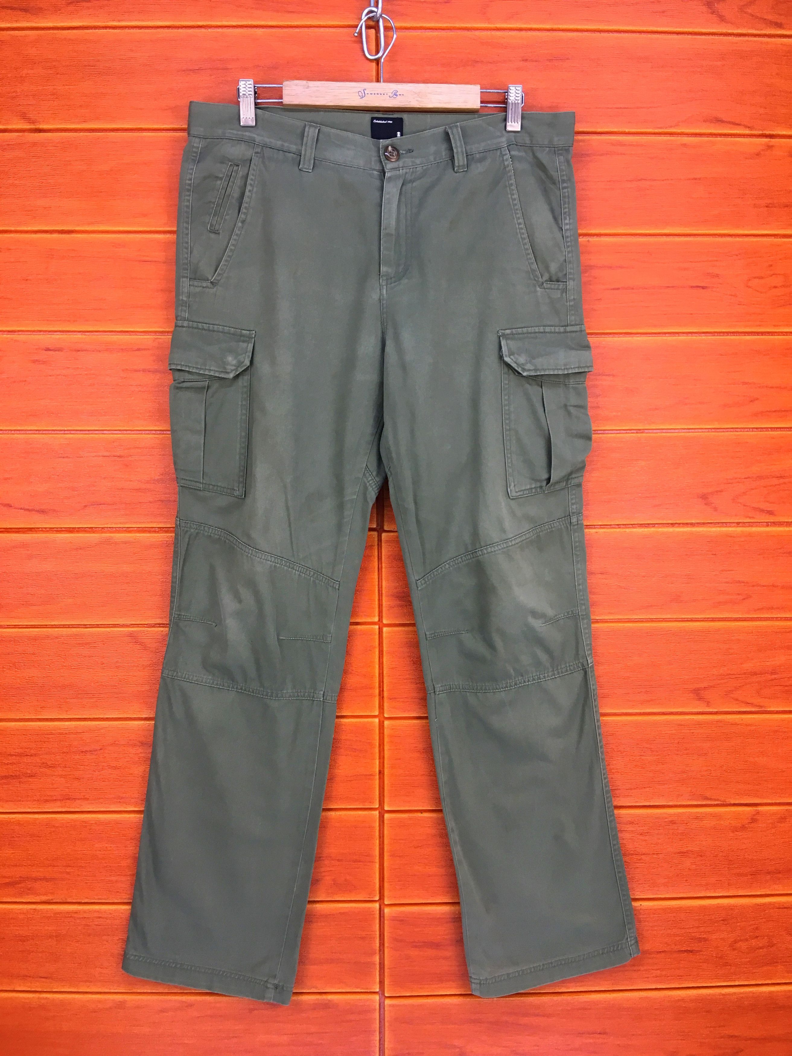 Japanese Brand TAKEO KIKUCHI Olive Green Military Tactical Cargo Pants Size US 35 - 2 Thumbnail