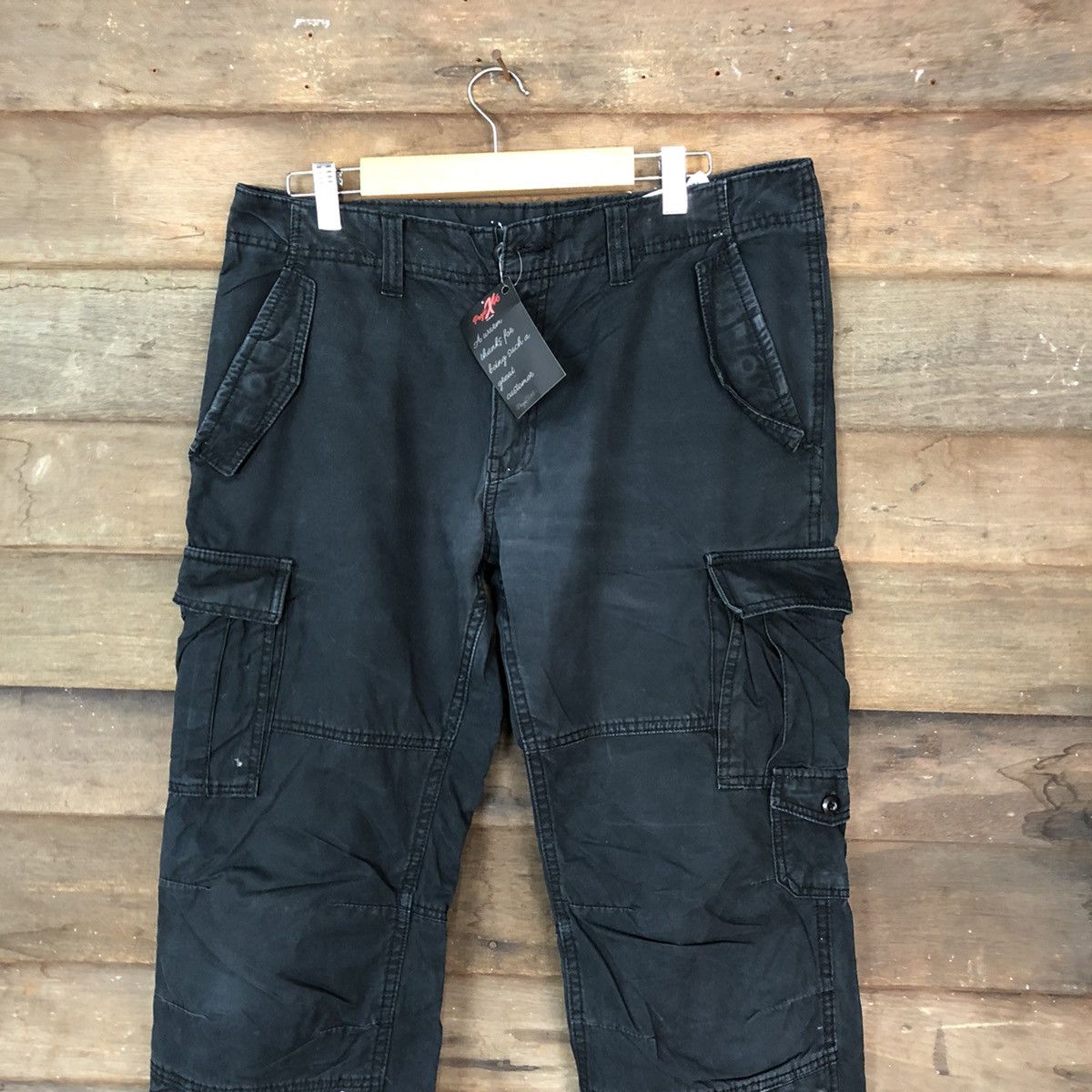 Faded Glory Japanese Brand Dark Blue multipocket Cargo Pants #4641 Size US 32 / EU 48 - 2 Thumbnail