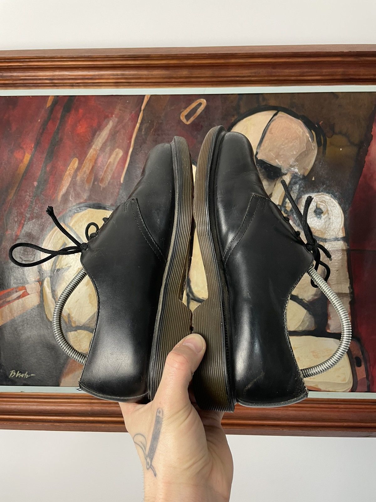 Dr. Martens Dr.Martens 1461 Black Derby Boots Classic Leather Punk Rock Size US 5 / EU 37 - 6 Thumbnail