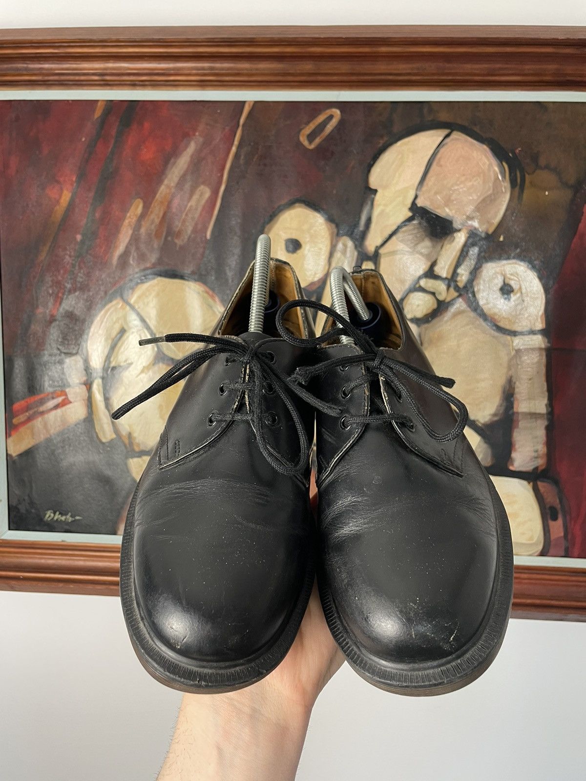 Dr. Martens Dr.Martens 1461 Black Derby Boots Classic Leather Punk Rock Size US 5 / EU 37 - 5 Thumbnail