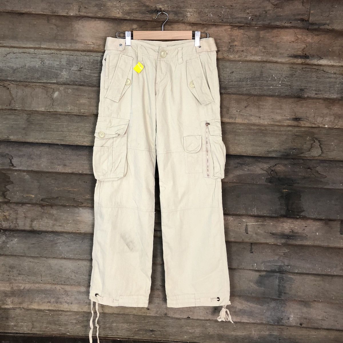 Basic House Cream multipocket utility Cargo Pants #3390