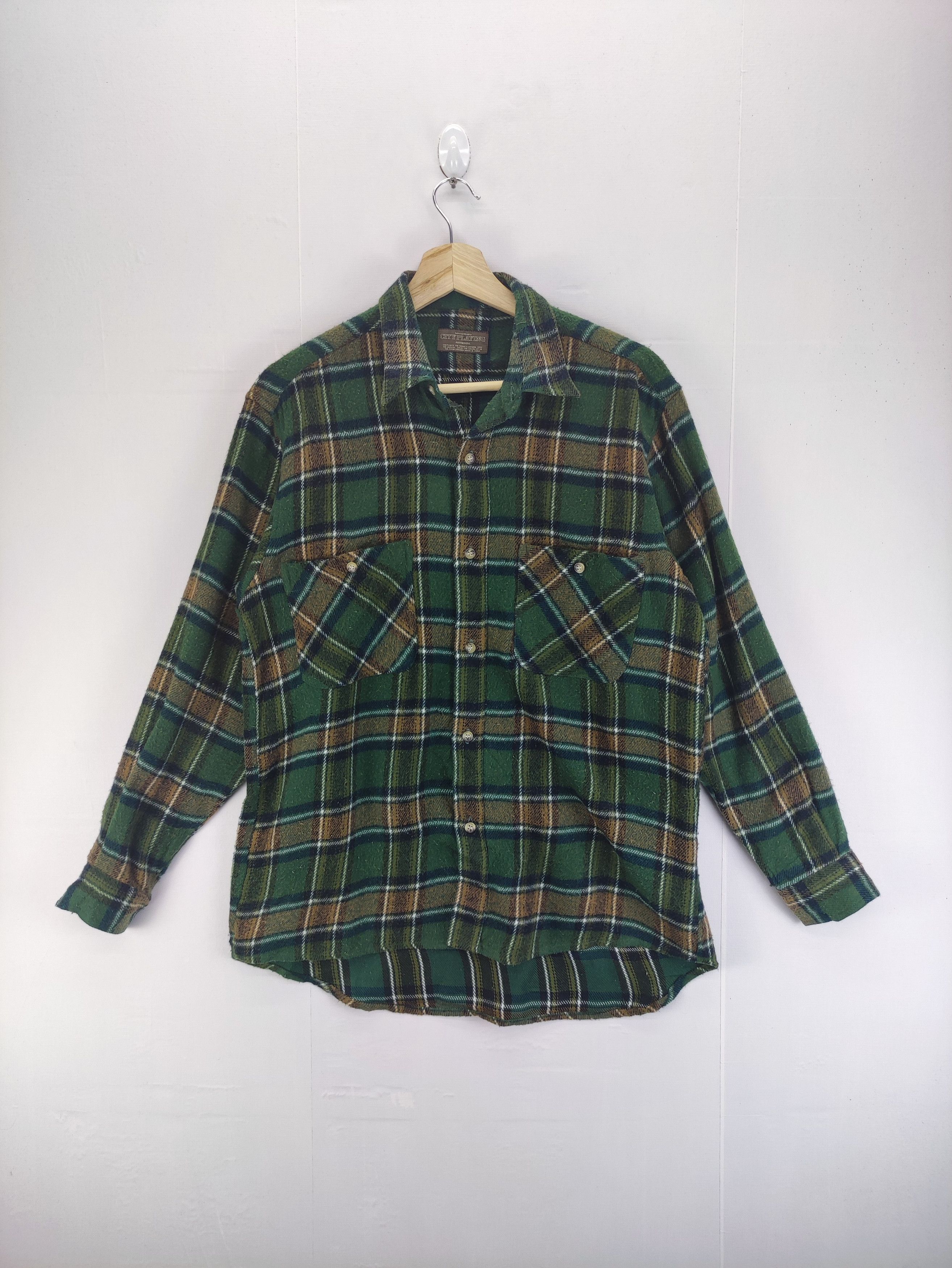 Flannel Vintage Flannel Wool Shirt Button Up By City Playing Size US M / EU 48-50 / 2 - 1 Thumbnail