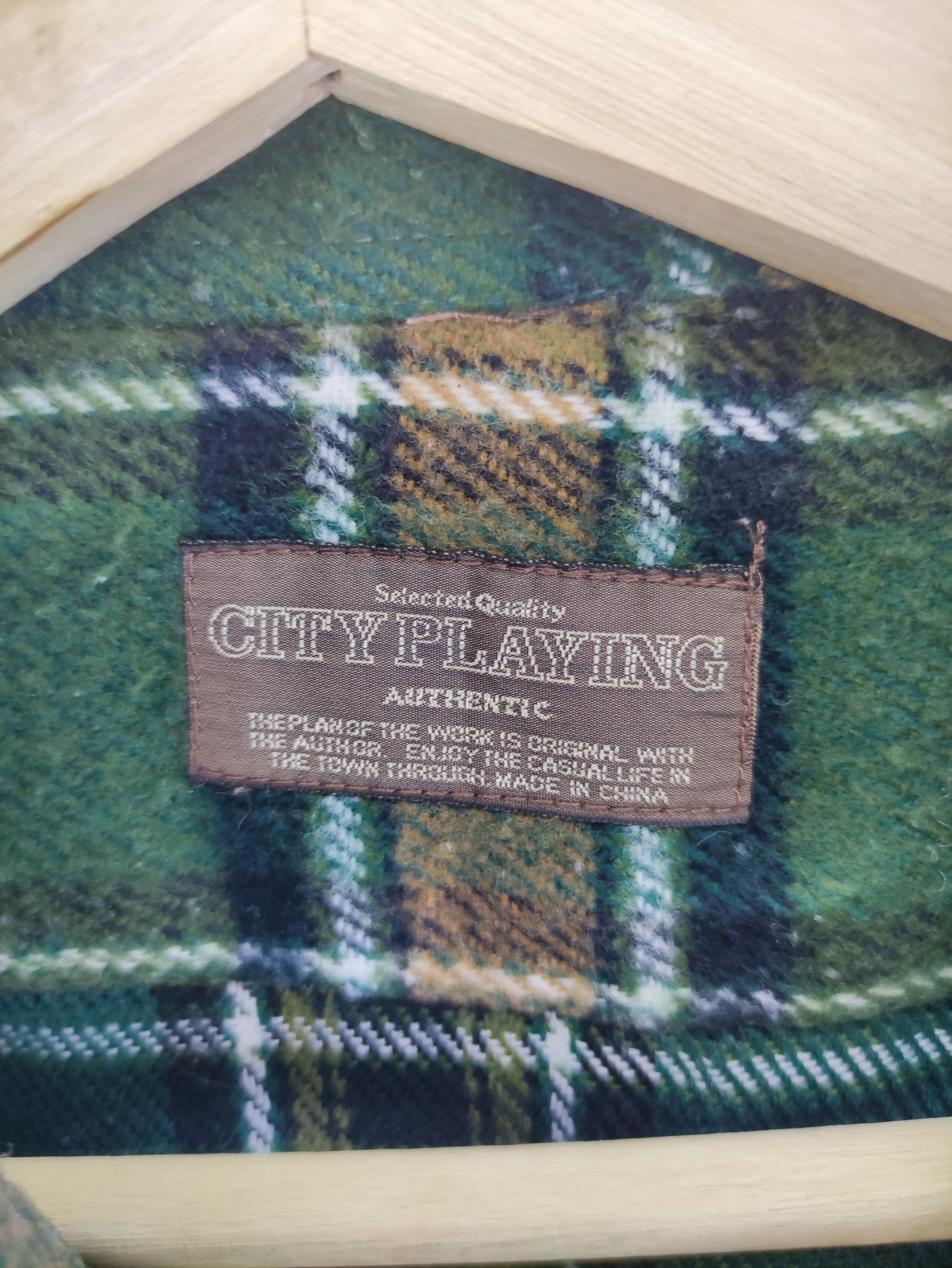 Flannel Vintage Flannel Wool Shirt Button Up By City Playing Size US M / EU 48-50 / 2 - 2 Thumbnail