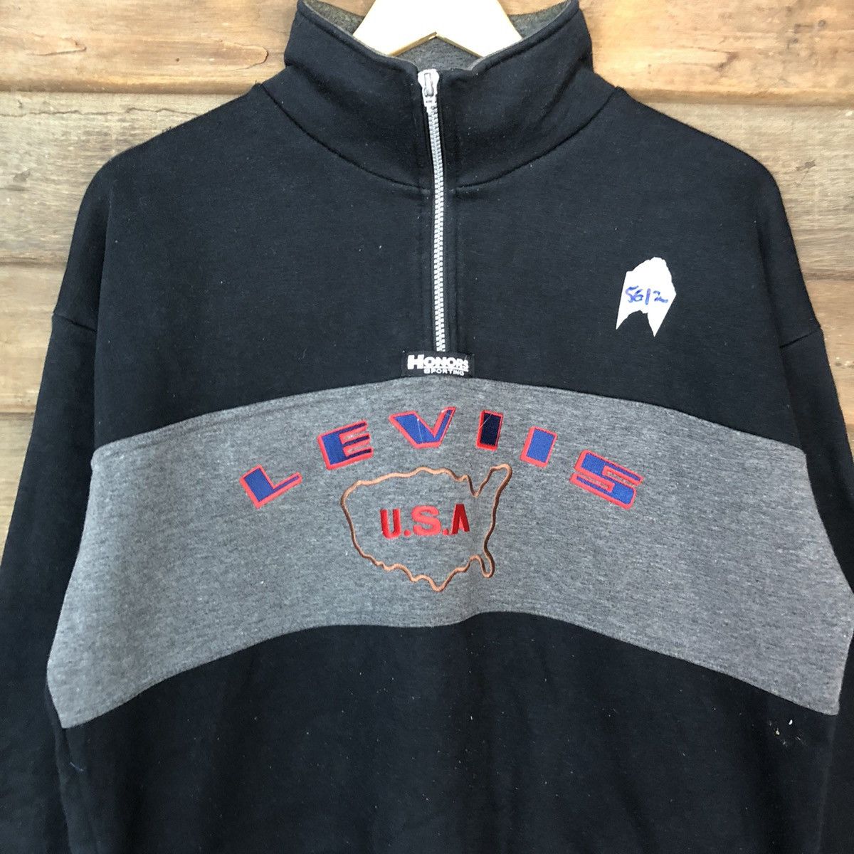 Levi's Levis U.S.A Black Sweatshirt vintageb#5612 Size US L / EU 52-54 / 3 - 6 Thumbnail