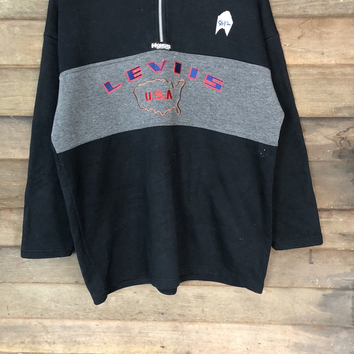 Levi's Levis U.S.A Black Sweatshirt vintageb#5612 Size US L / EU 52-54 / 3 - 3 Thumbnail