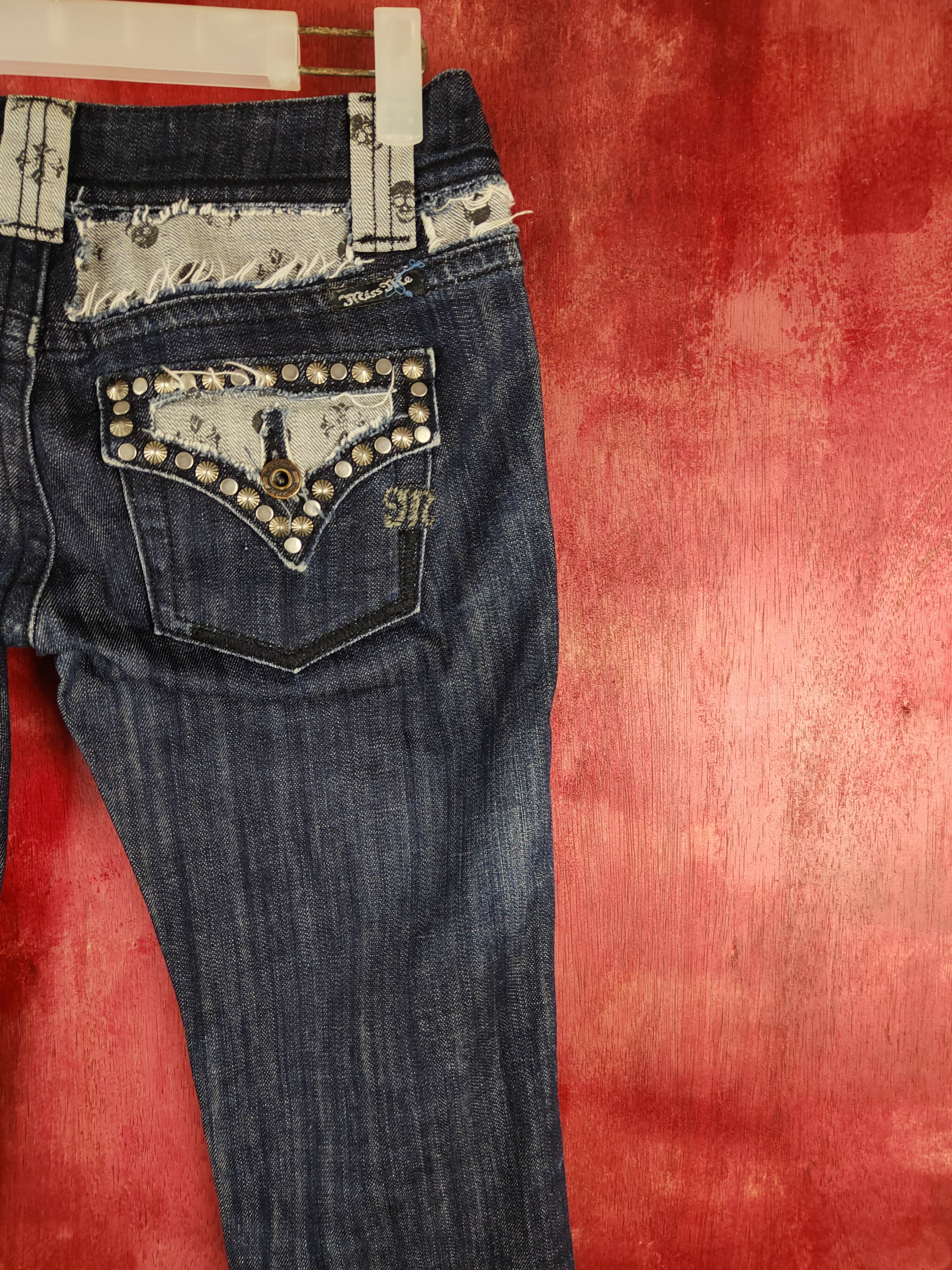 Miss Me DL Miss Me skull like if6was9 lgb denim Jeans #S1112 Size 27" / US 4 / IT 40 - 5 Thumbnail