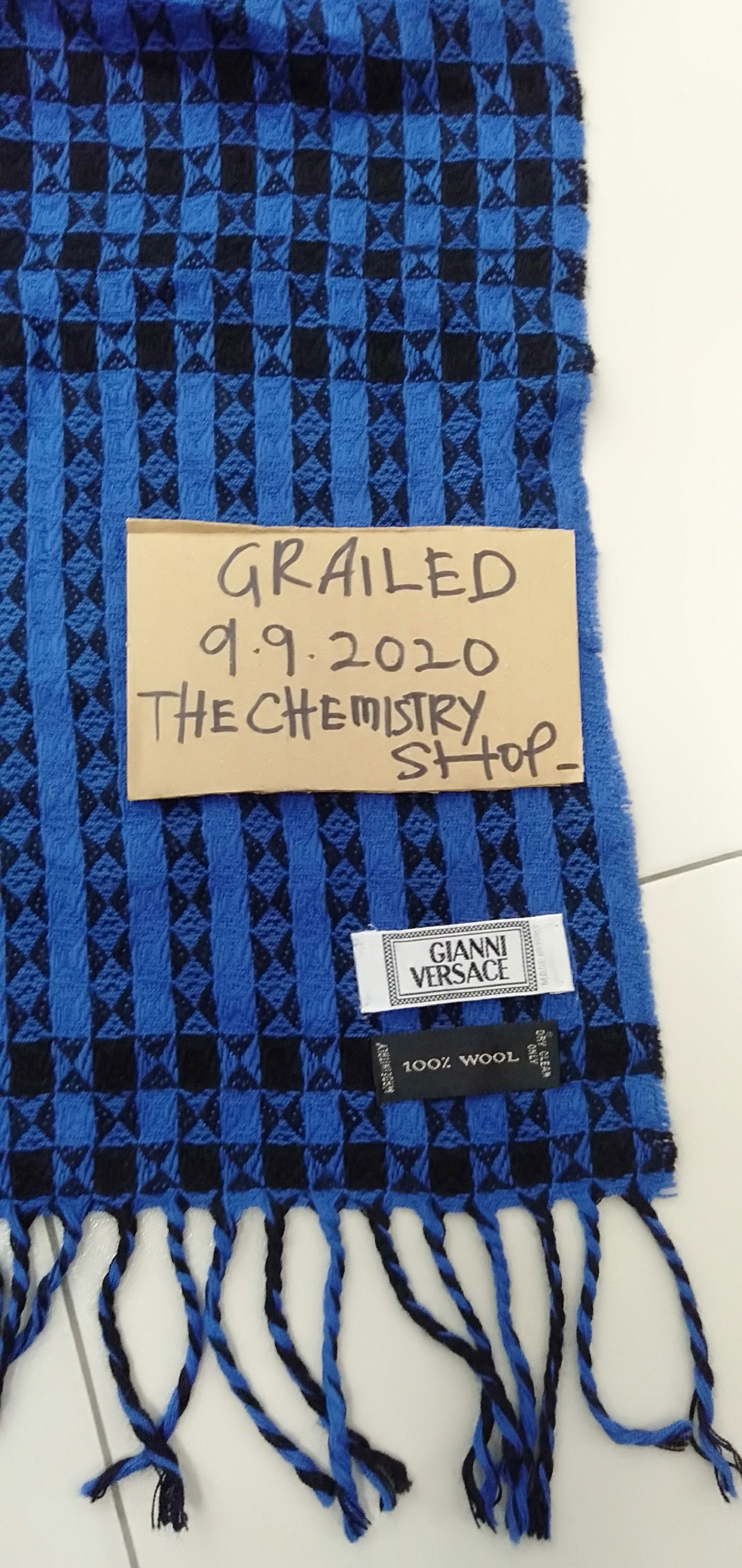 Versace Gianni Versace Blue Scarves Size ONE SIZE - 5 Thumbnail