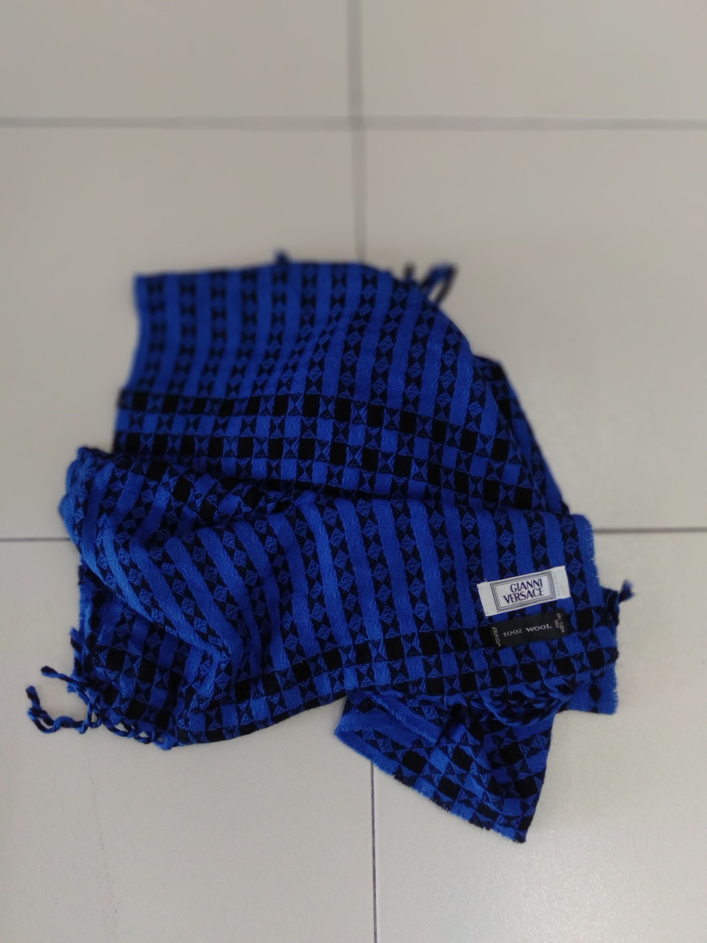 Versace Gianni Versace Blue Scarves Size ONE SIZE - 1 Thumbnail