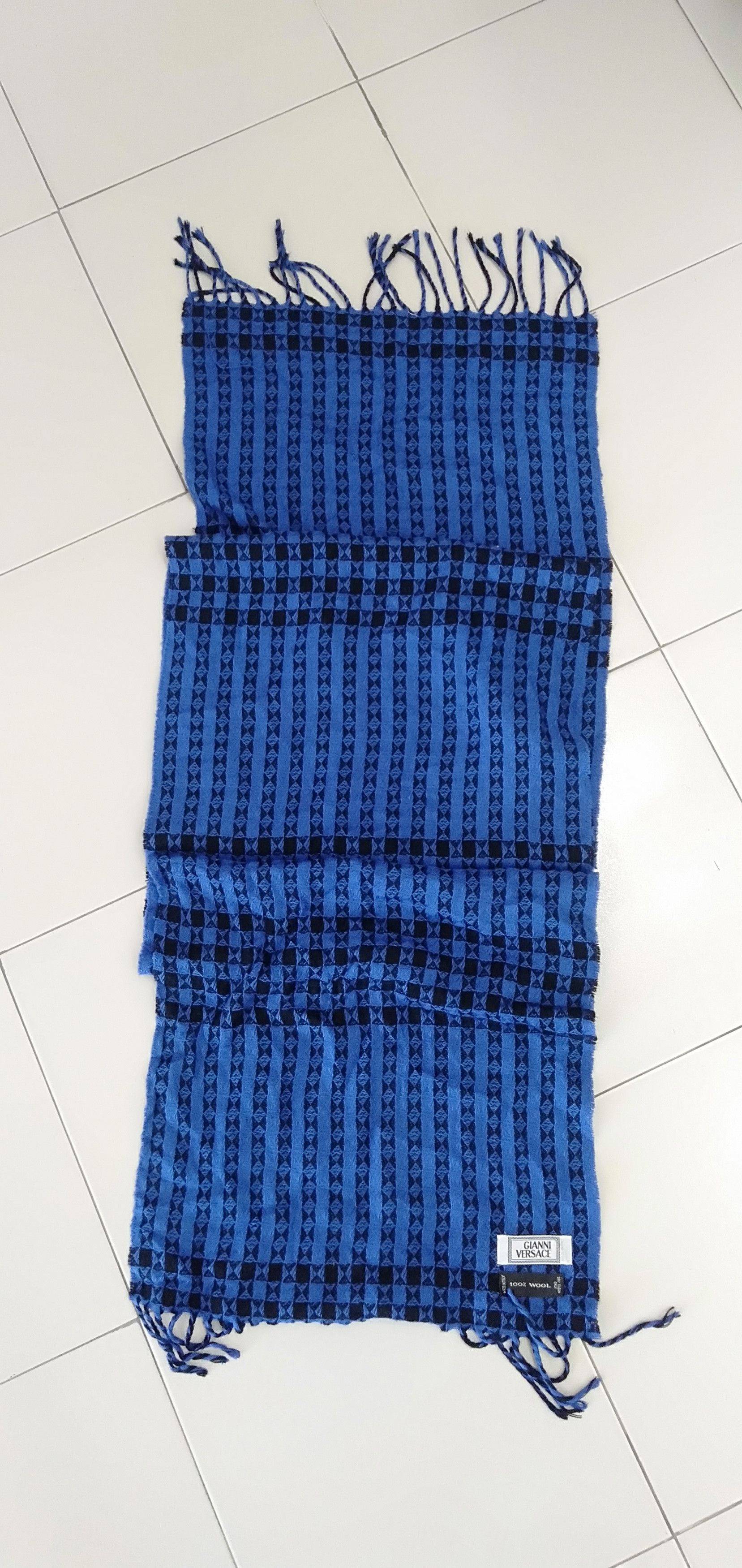 Versace Gianni Versace Blue Scarves Size ONE SIZE - 2 Thumbnail