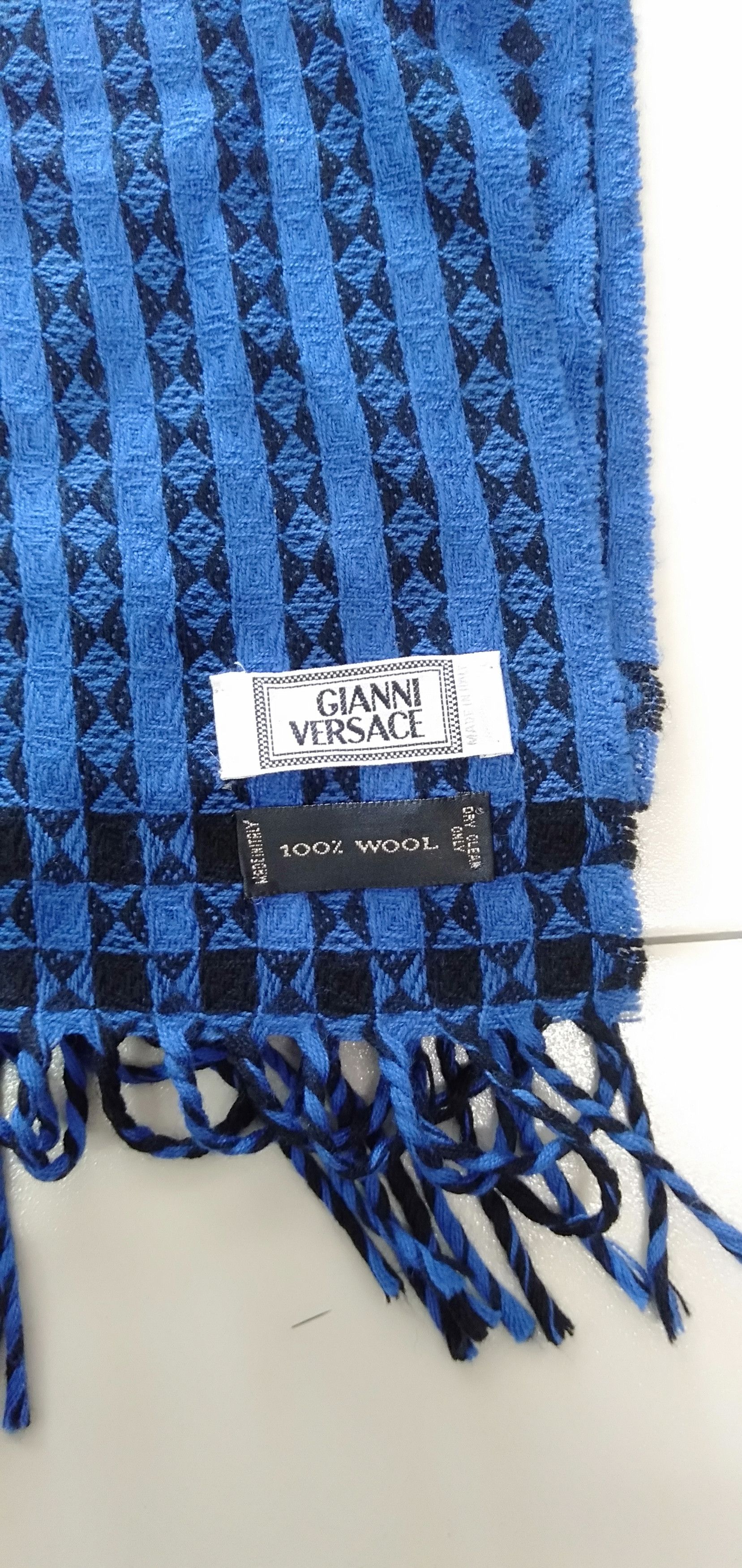 Versace Gianni Versace Blue Scarves Size ONE SIZE - 4 Thumbnail