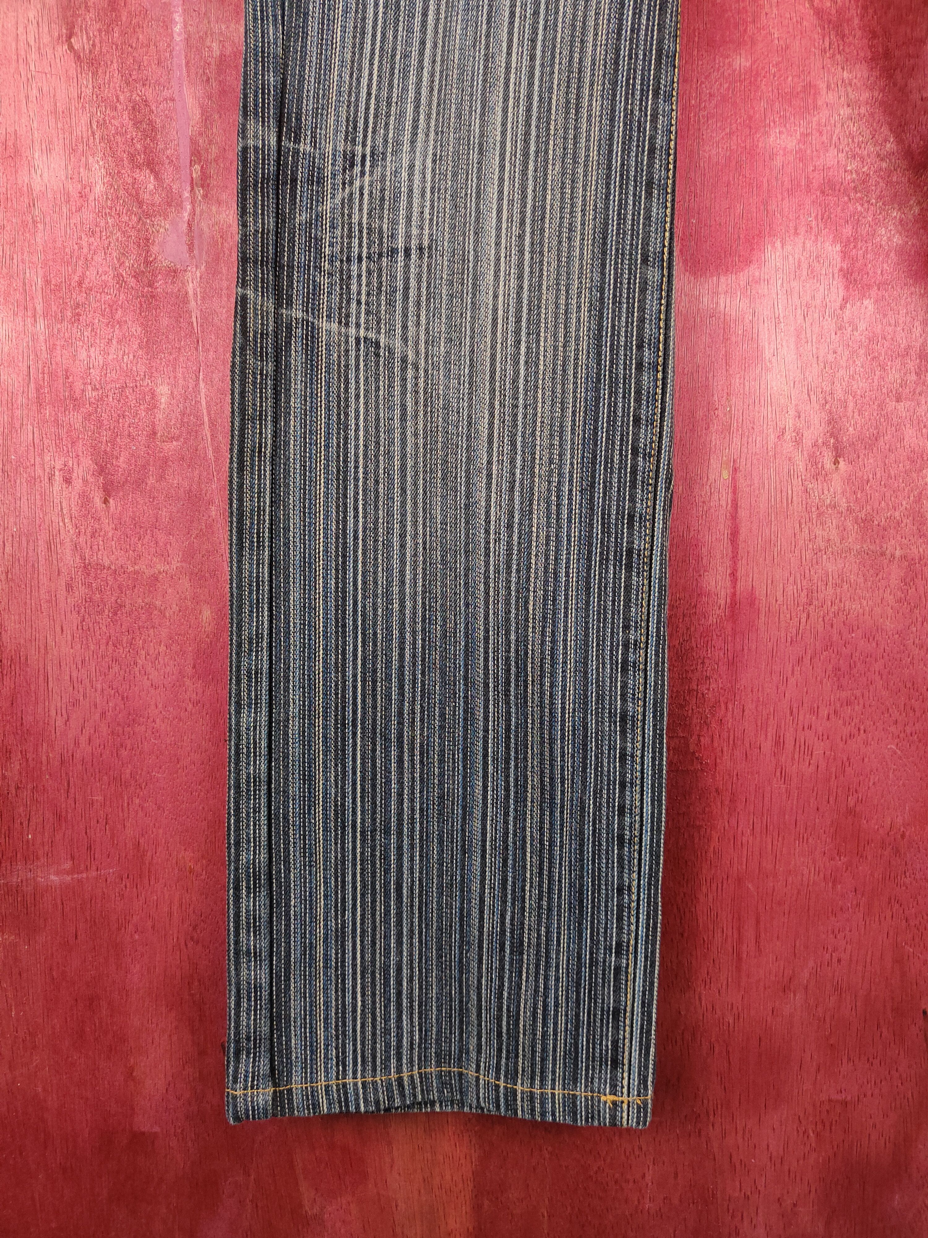 Japanese Brand Ikka Dark Blue Faded stripe denim Jeans pants #S1111 Size 30" / US 8 / IT 44 - 4 Thumbnail