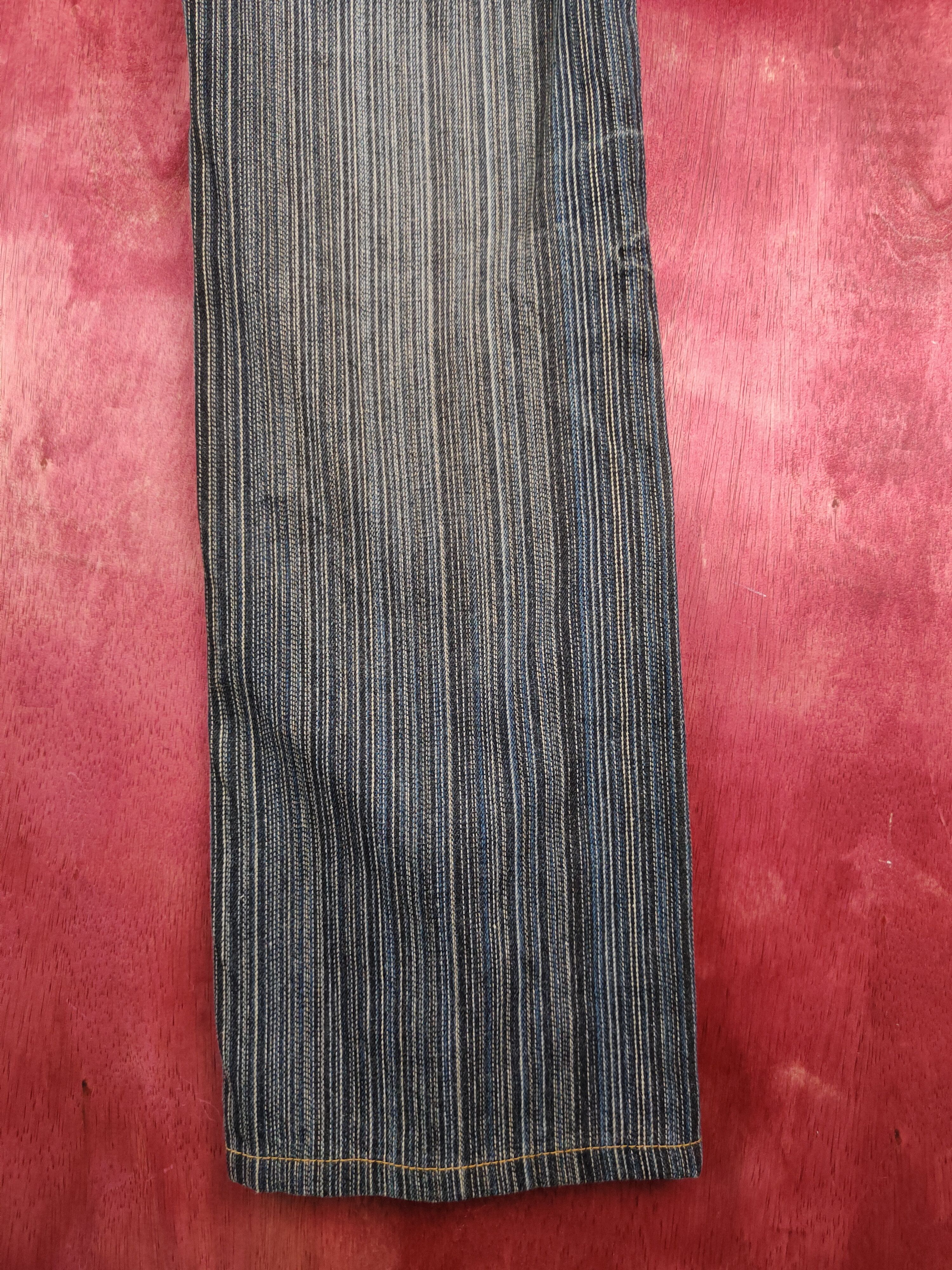 Japanese Brand Ikka Dark Blue Faded stripe denim Jeans pants #S1111 Size 30" / US 8 / IT 44 - 11 Thumbnail
