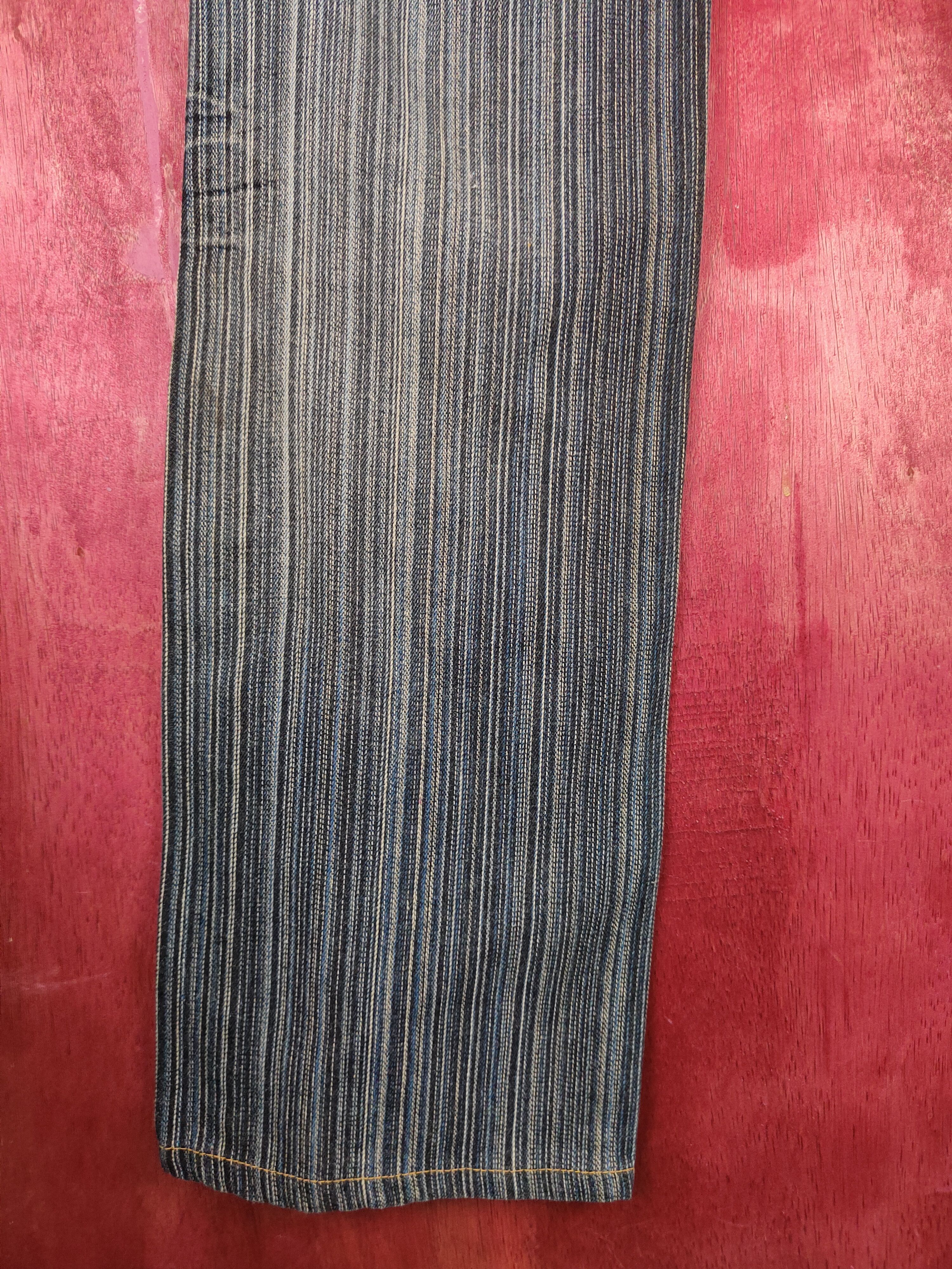 Japanese Brand Ikka Dark Blue Faded stripe denim Jeans pants #S1111 Size 30" / US 8 / IT 44 - 9 Thumbnail
